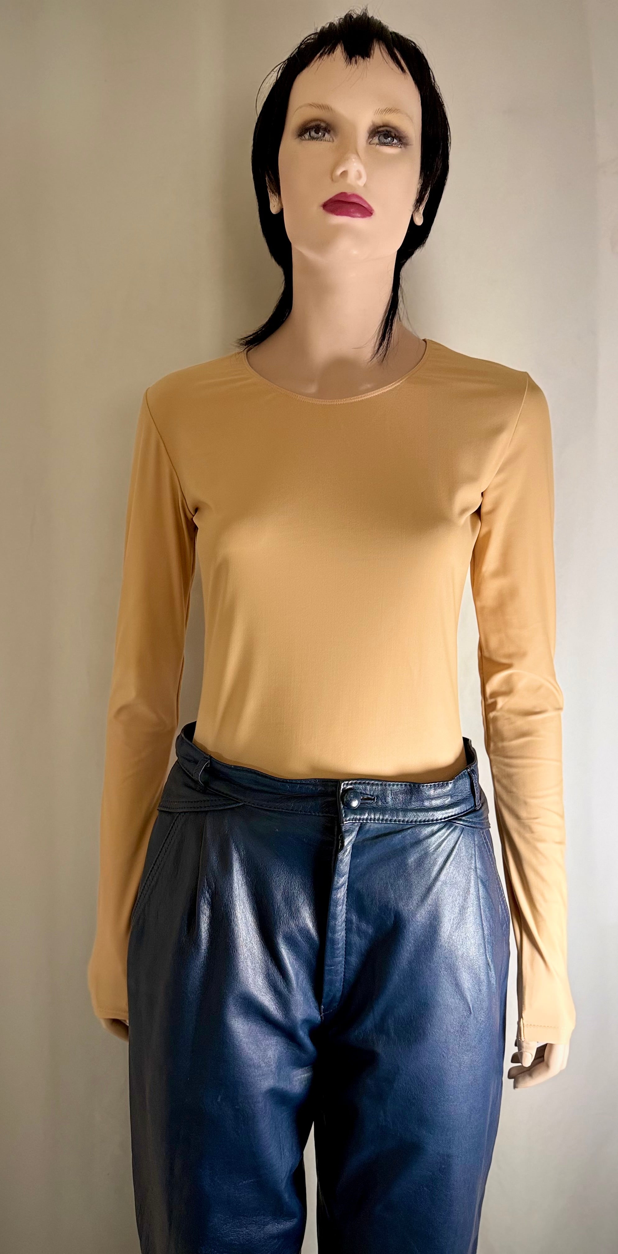Vintage Butter-Soft Navy Leather Pants