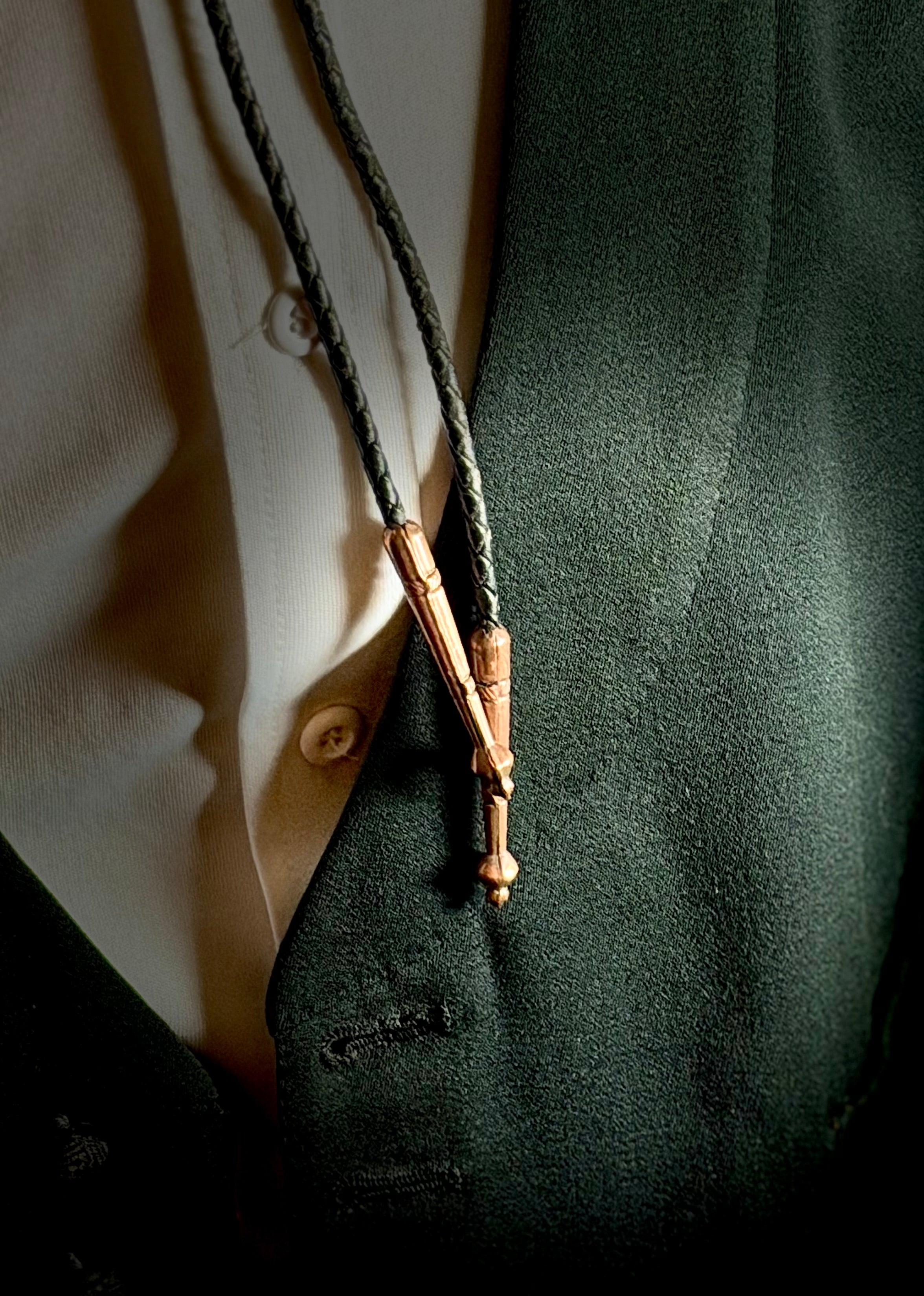 Vintage Thunderbird Copper Bolo Tie | Western Southwestern Tie | Mid-Century
