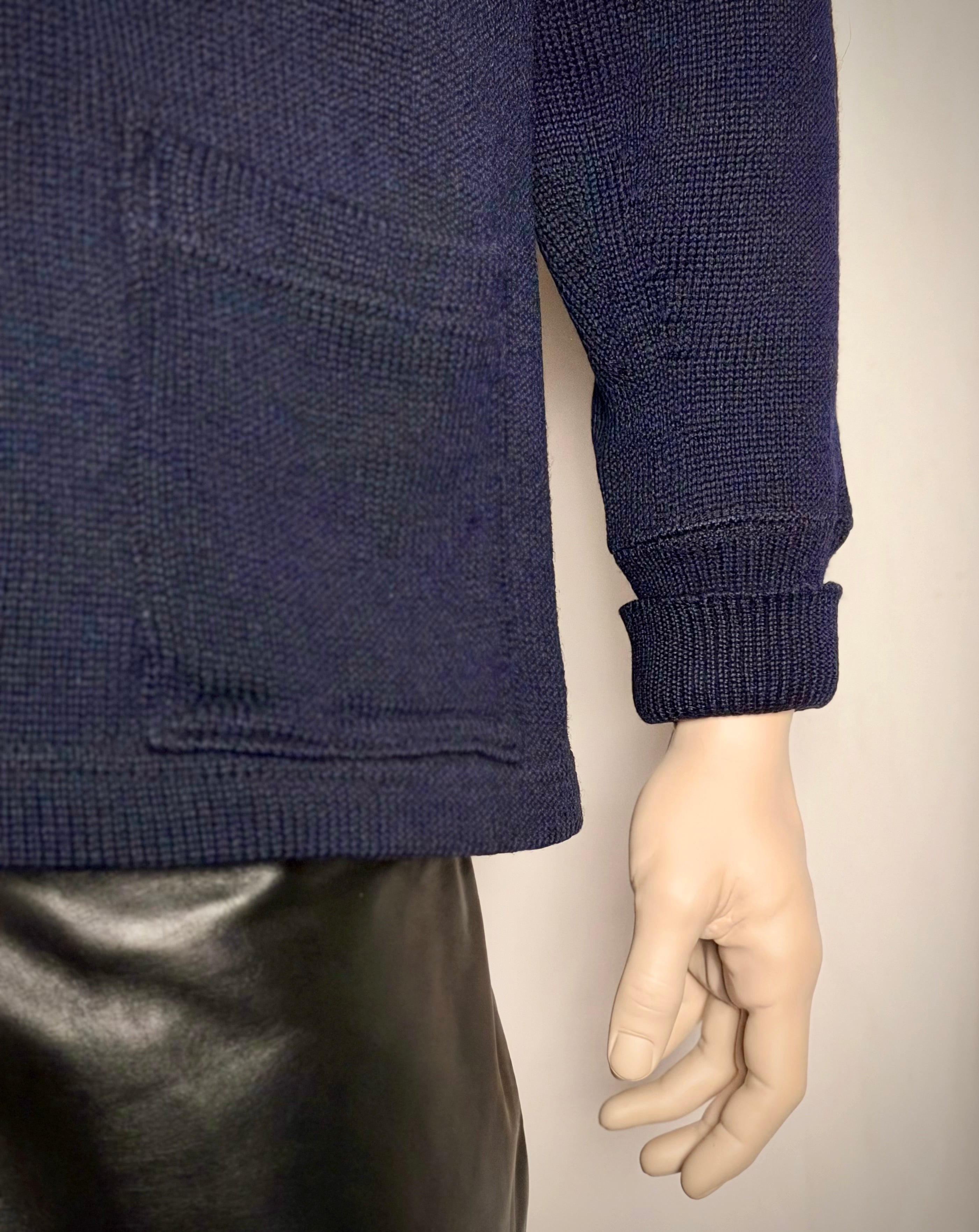 1940s–50s Varsity Knit Cardigan with Chenille Letter Patch