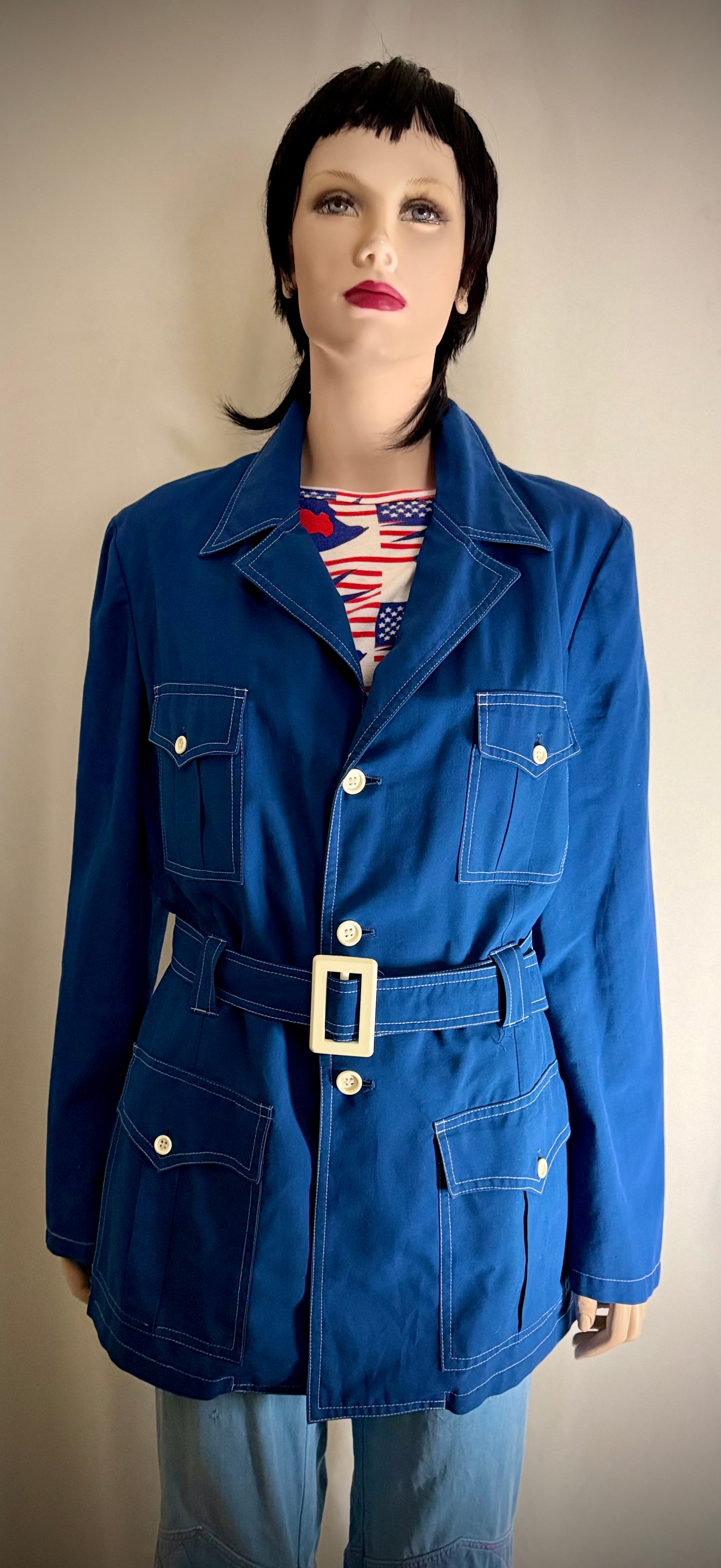 Late 1960s–Early 1970s Blue Utility | Safari Jacket