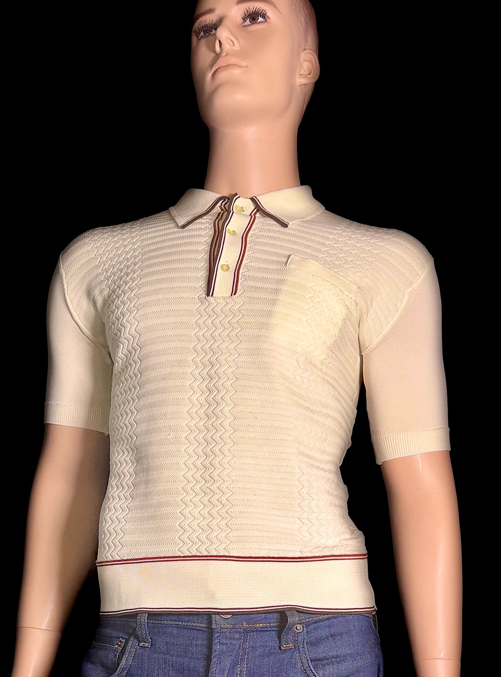 1960s Vintage Target Cream Knit Polo Shirt
Made in Australia | Unworn Condition