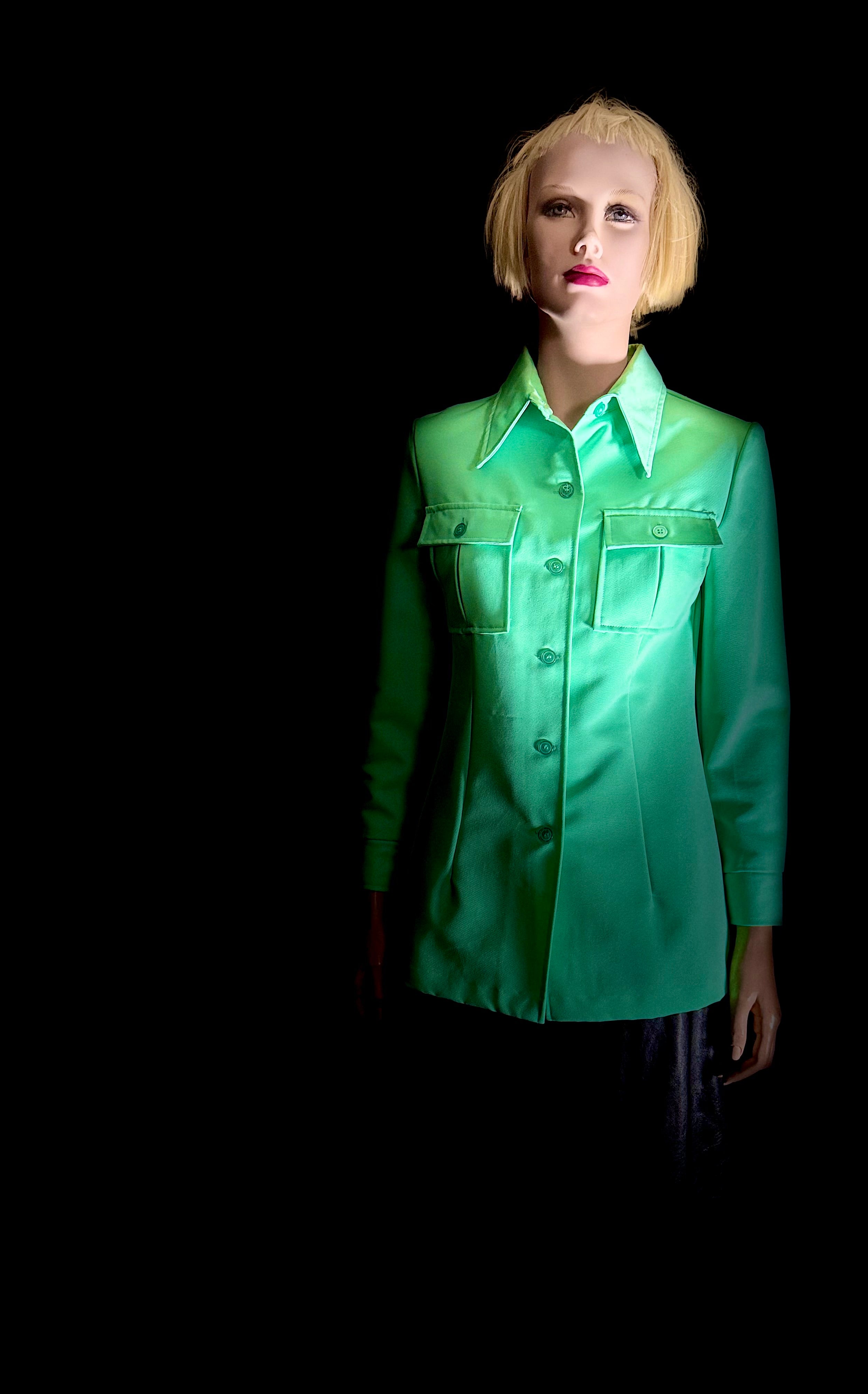 Mint Utility Shirt-Jacket | Vintage Contemporary Cut