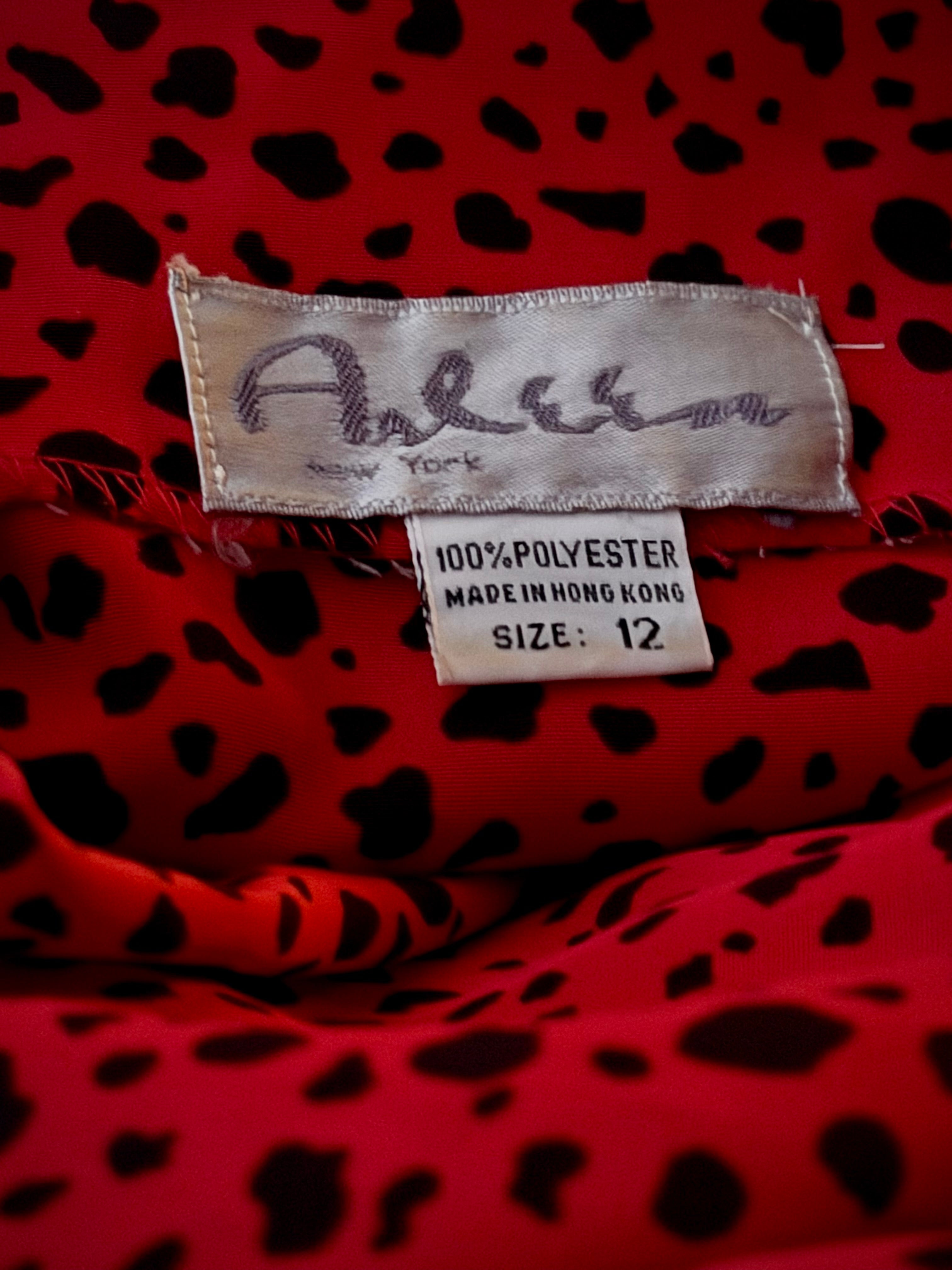 1980s New York Leopard Spot Wrap Dress