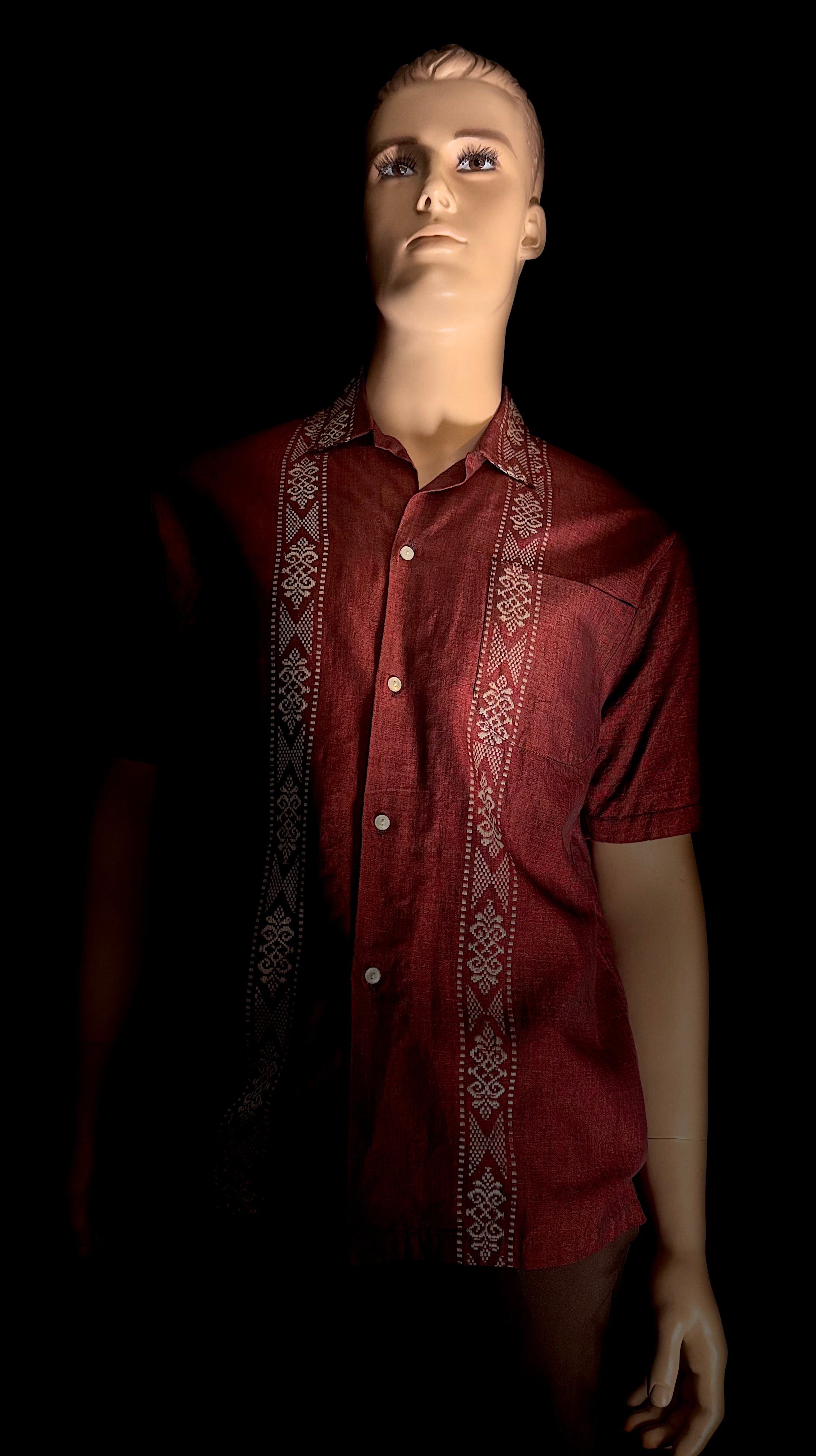 Vintage 1970s Heavy Cotton Embroidered Shirt - Made in Thailand (Mint Condition)