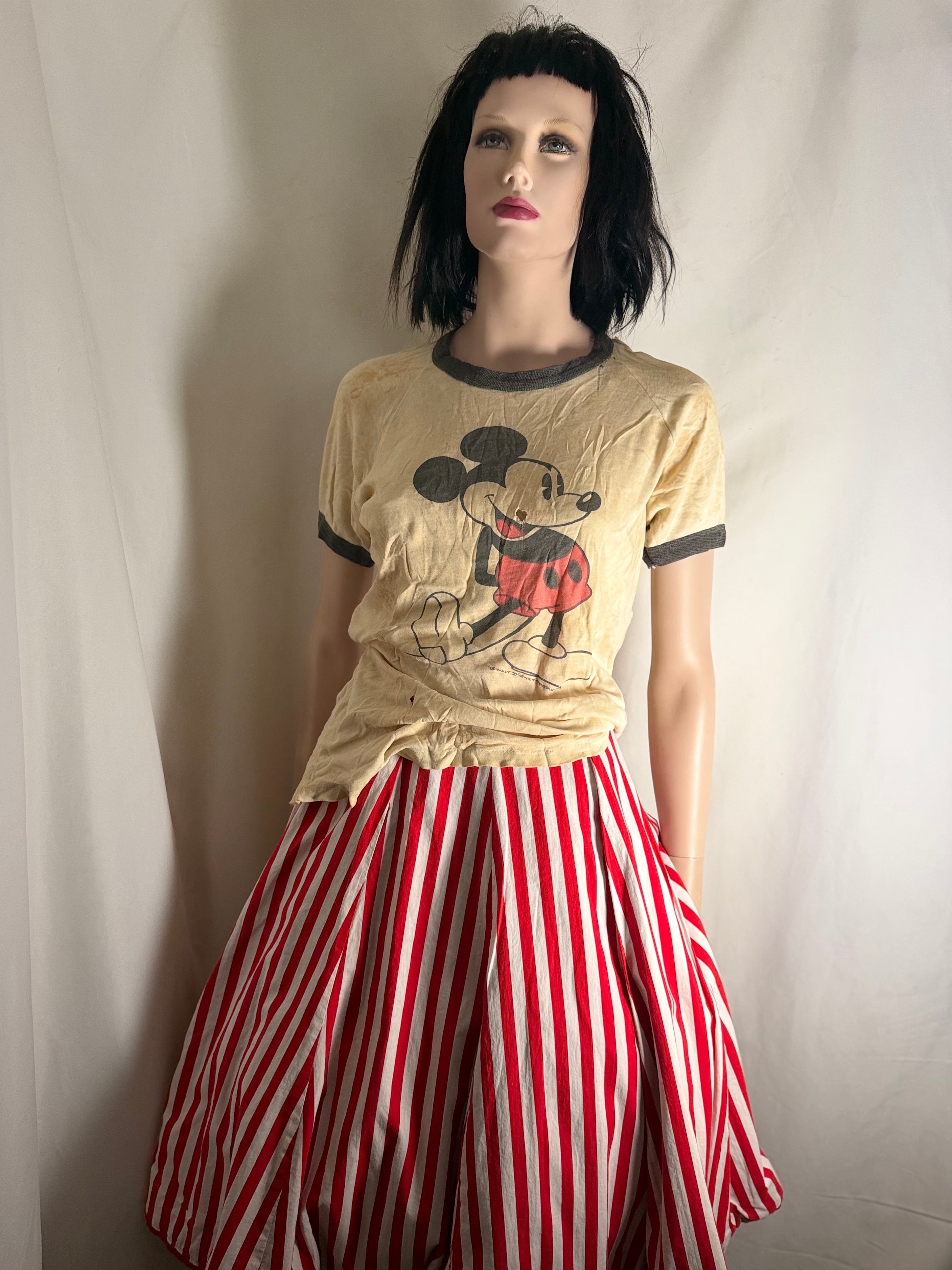 Rare Early Walt Disney Productions Mickey Mouse Ringer T-shirt Dating Most Likely to the Early 1960s.