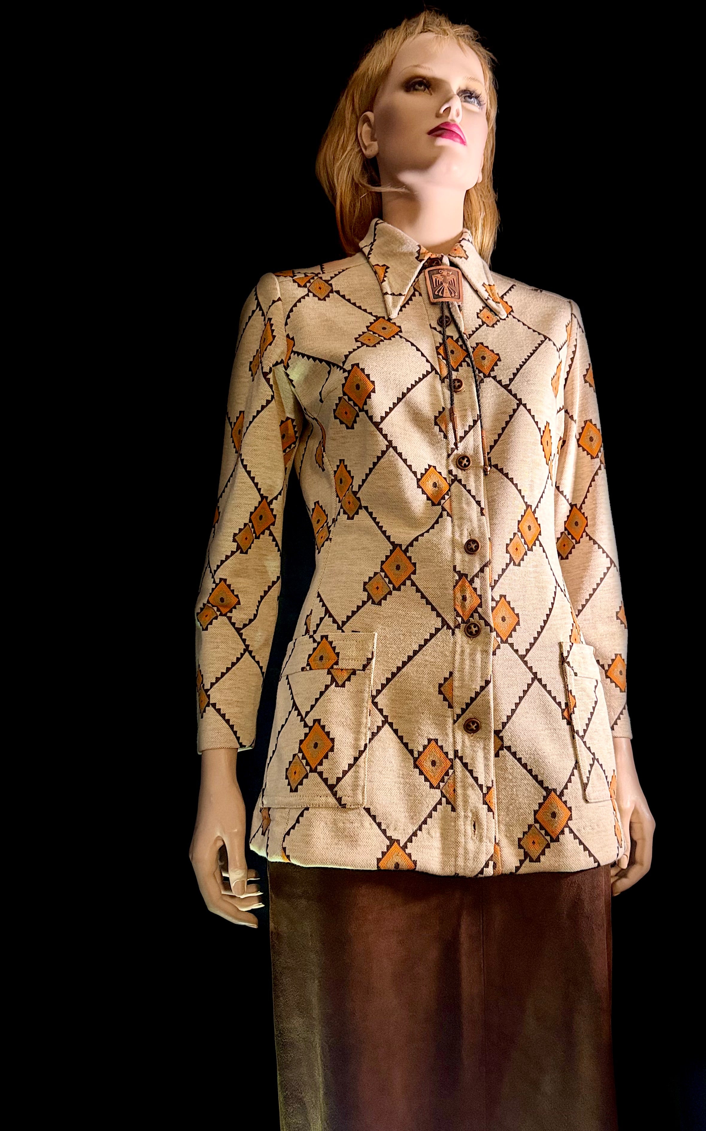 Vintage Late-60s / Early-70s Geometric Button-Up Shirt