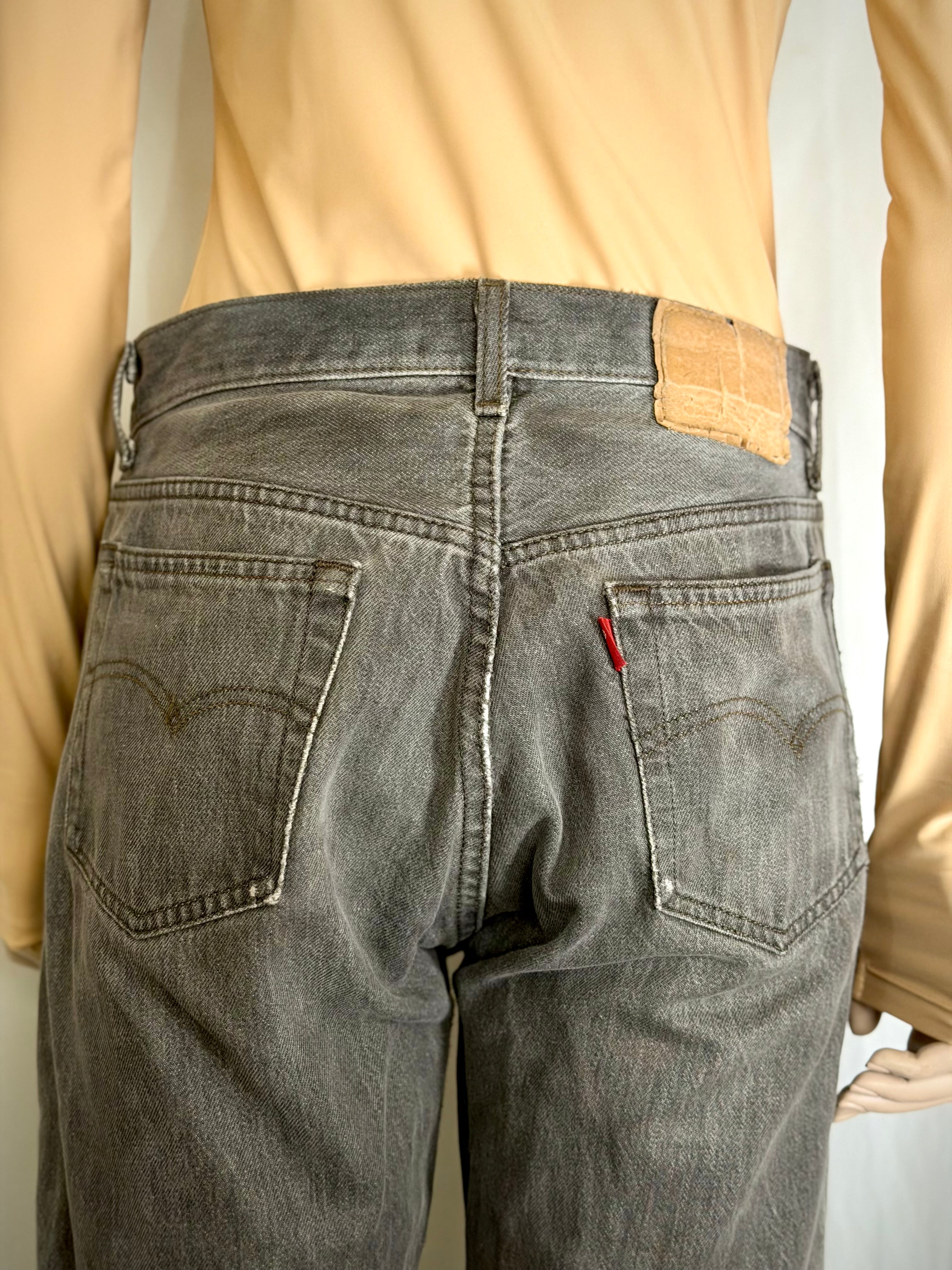 1990s Levi’s Grey Denim Jeans - Minimalist Cut