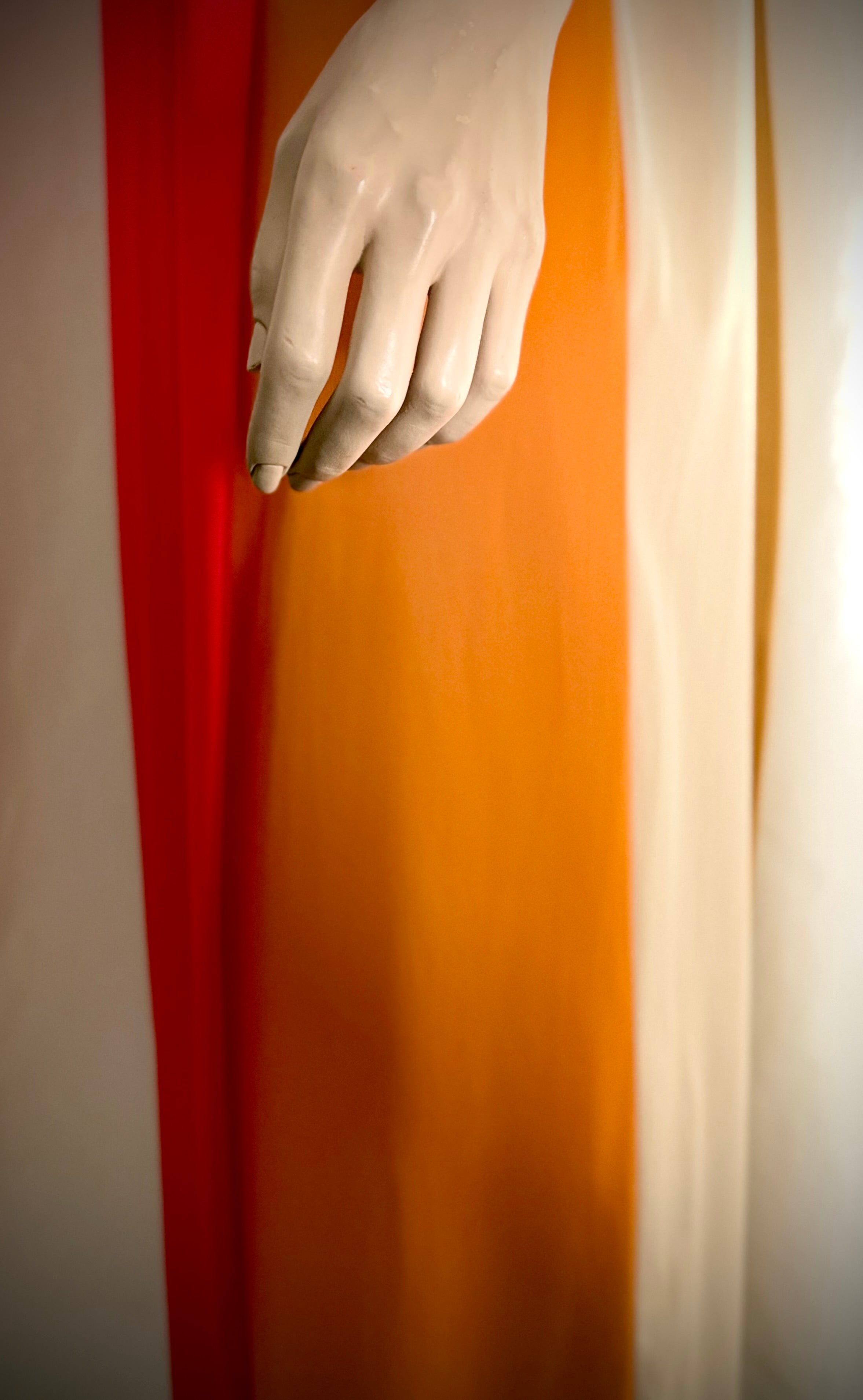 Rare 1960s Colour-Block Silk Column Gown - Miami Collector Piece
