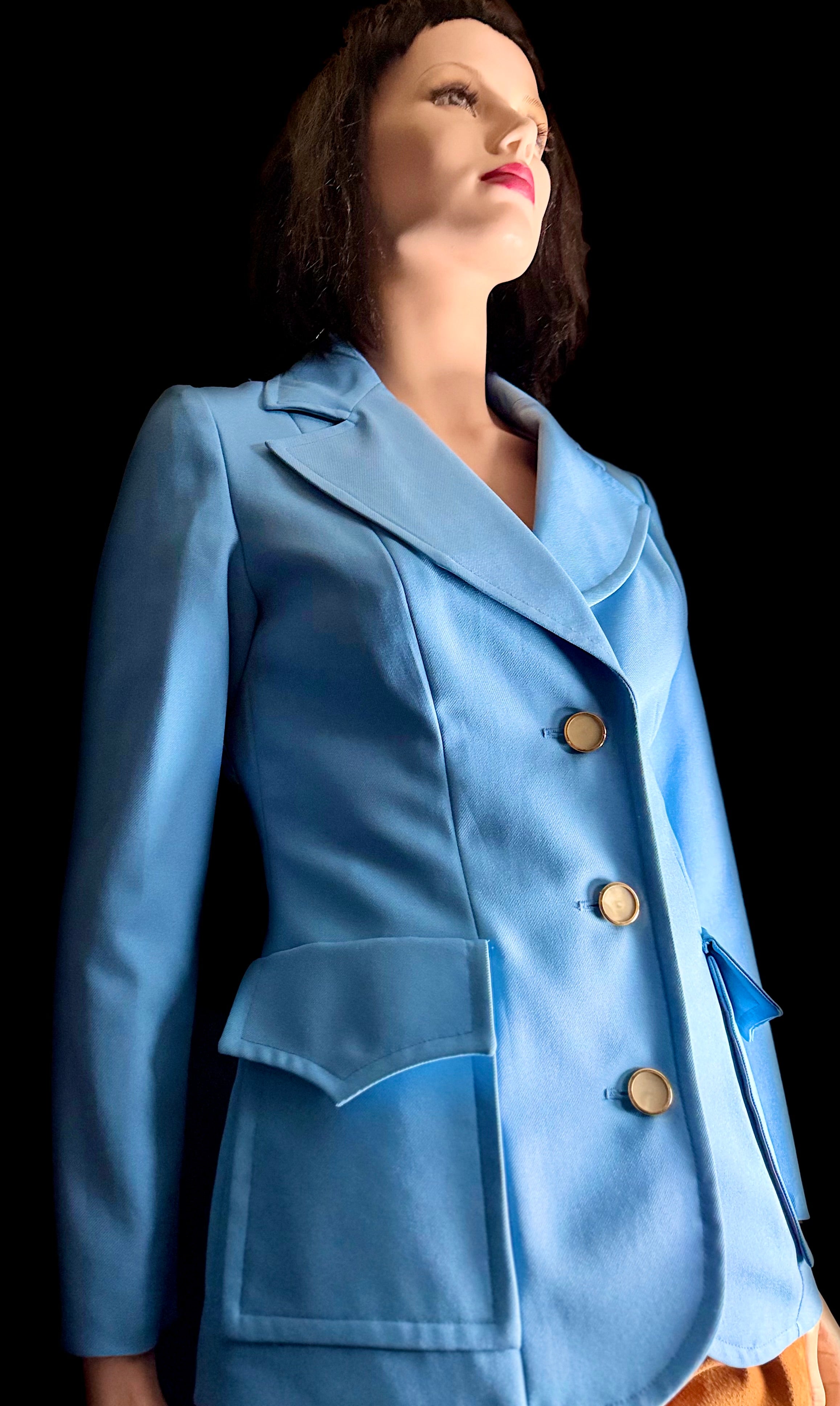 Vintage 1960s–70s Wolsey Lombardi Blue Tailored Jacket | Made in UK