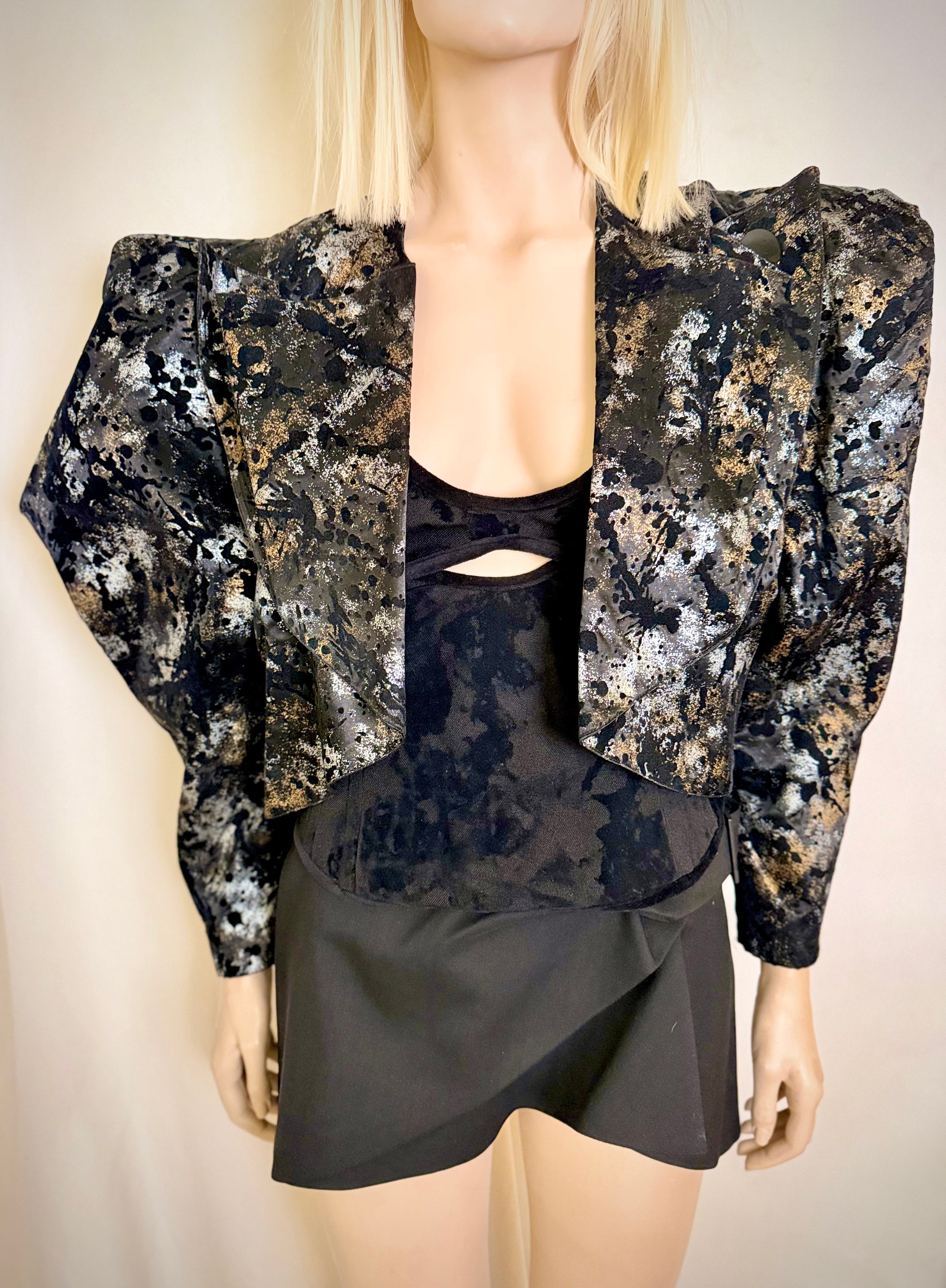 1980s Davi Dan Belgium Brutalist Metallic Jacket