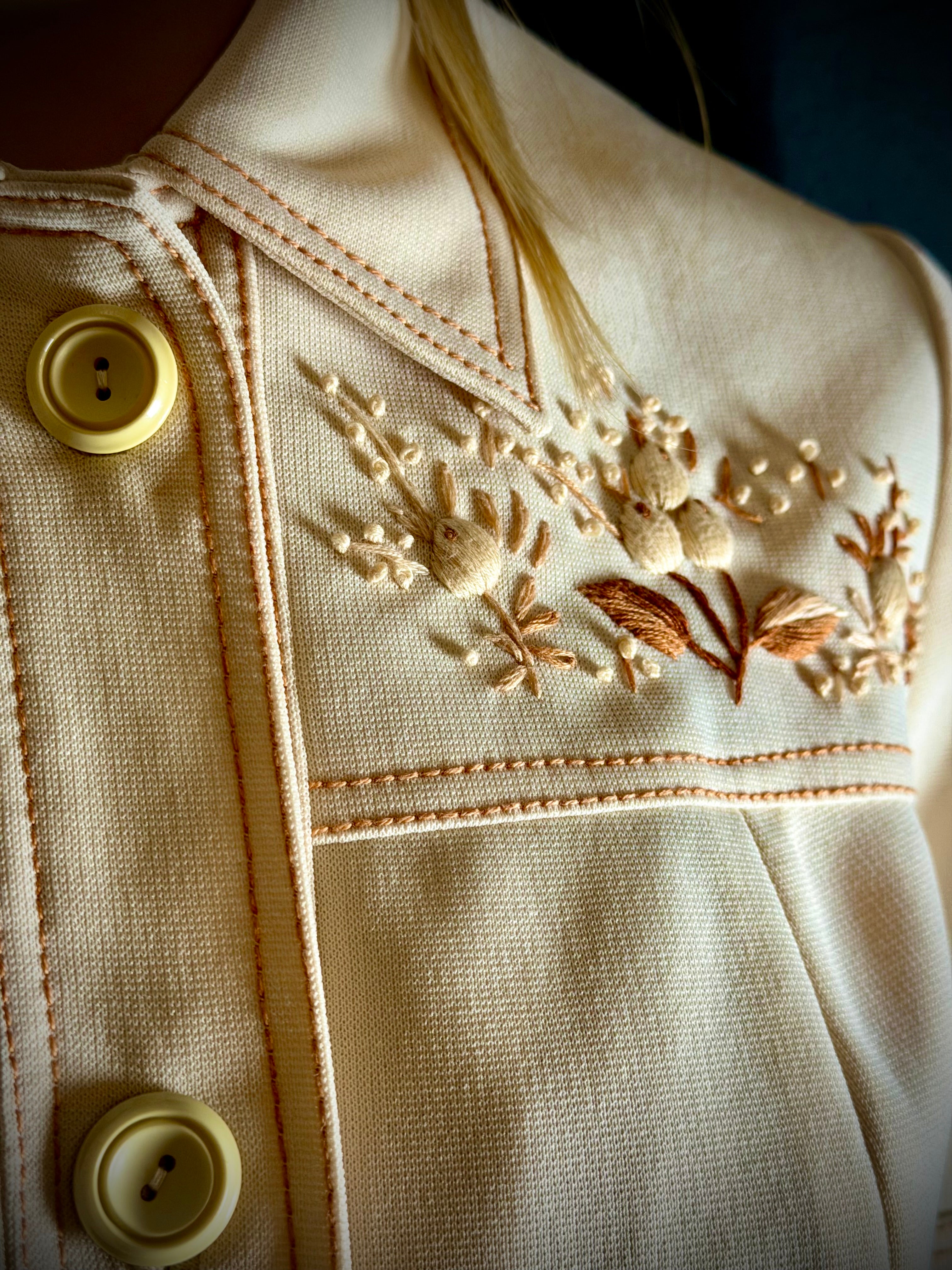 Vintage 1960s–70s Embroidered Western Shirt | Hong Kong Made