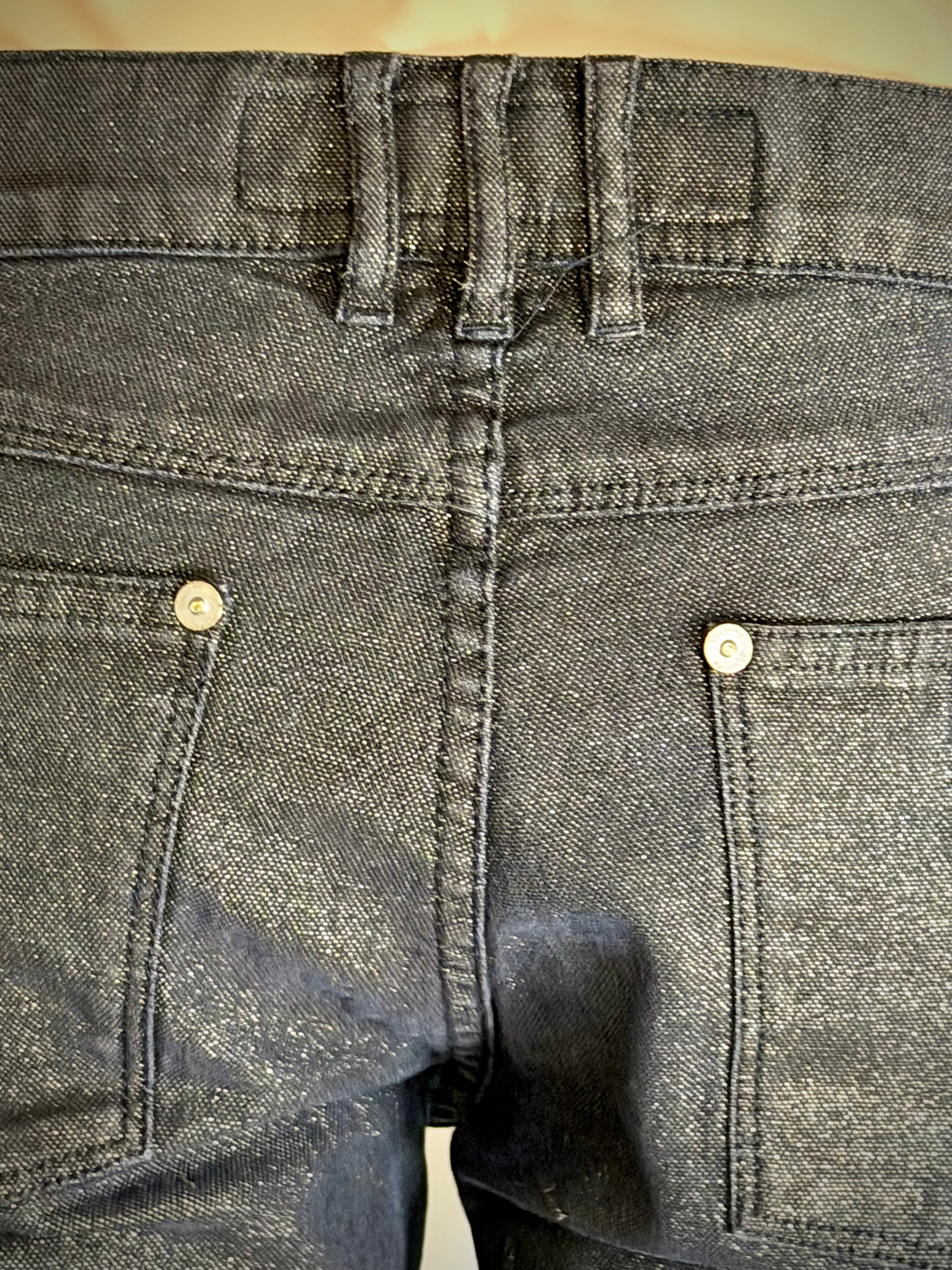 April 77 Gold-Lustre Slim Jeans with Guitar Pick Pocket