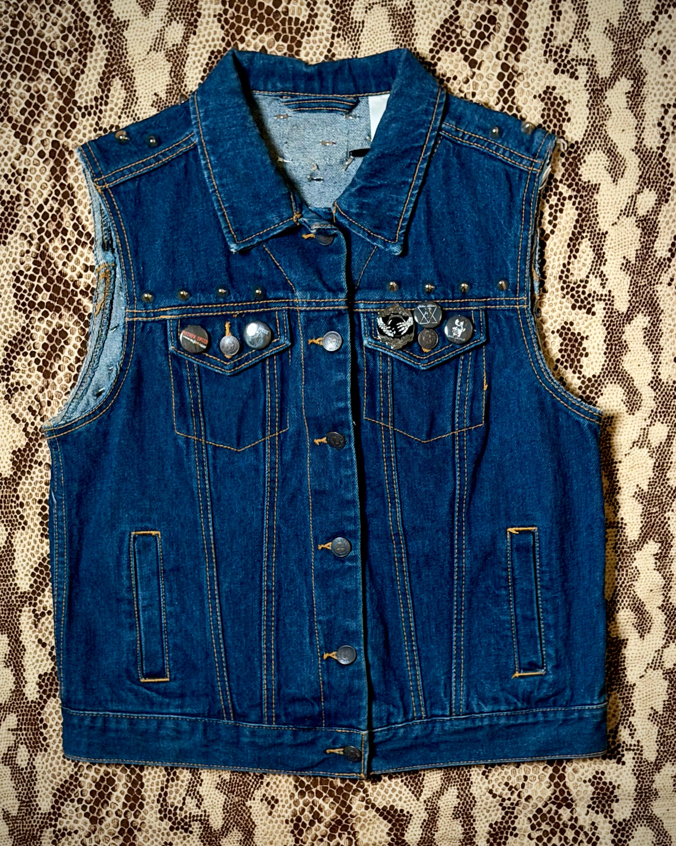 Custom Studded Social Distortion Vest- One of a Kind