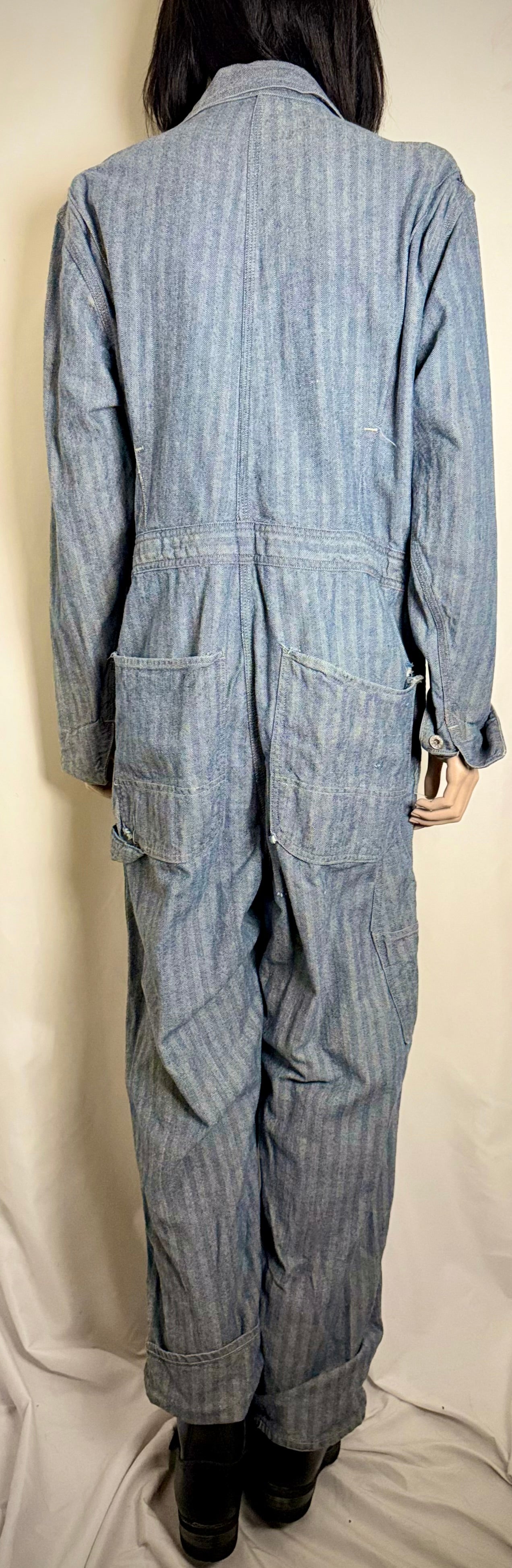 1960s USA Striped Workwear Overalls - Unisex