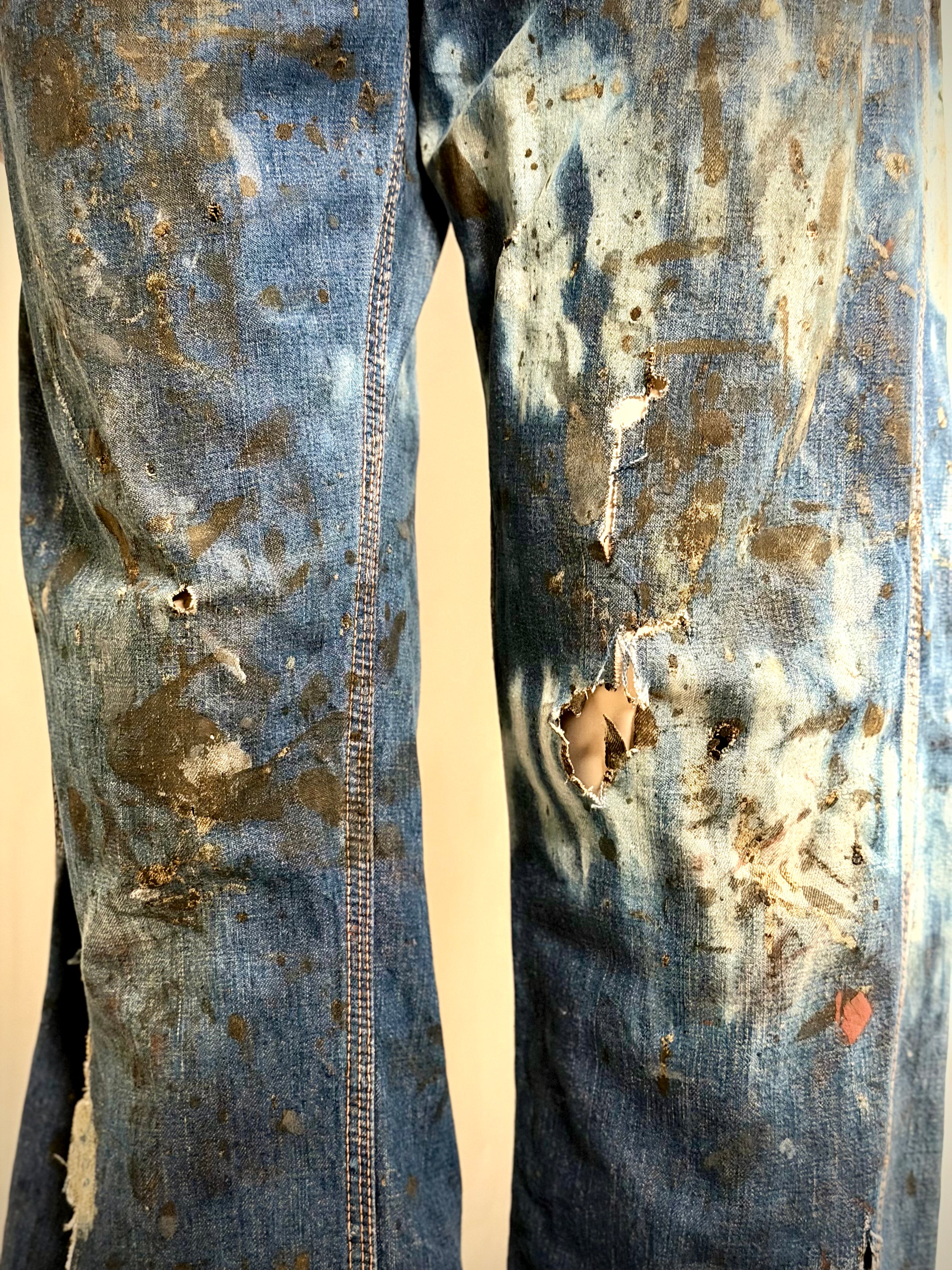 1940s French Artist’s Work Jeans - One-of-a-Kind Archival Wear