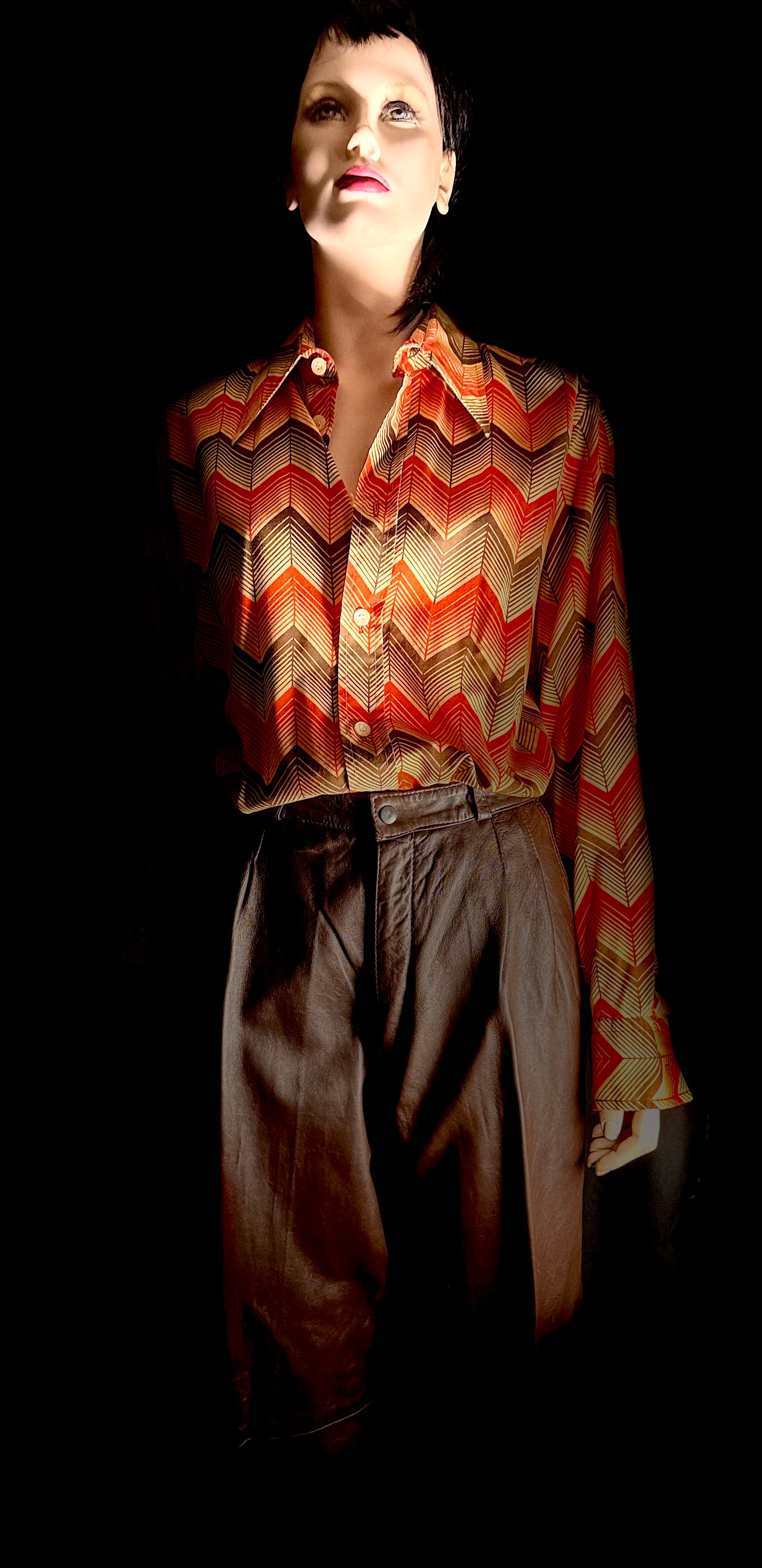 Chocolate Brown Leather Pants