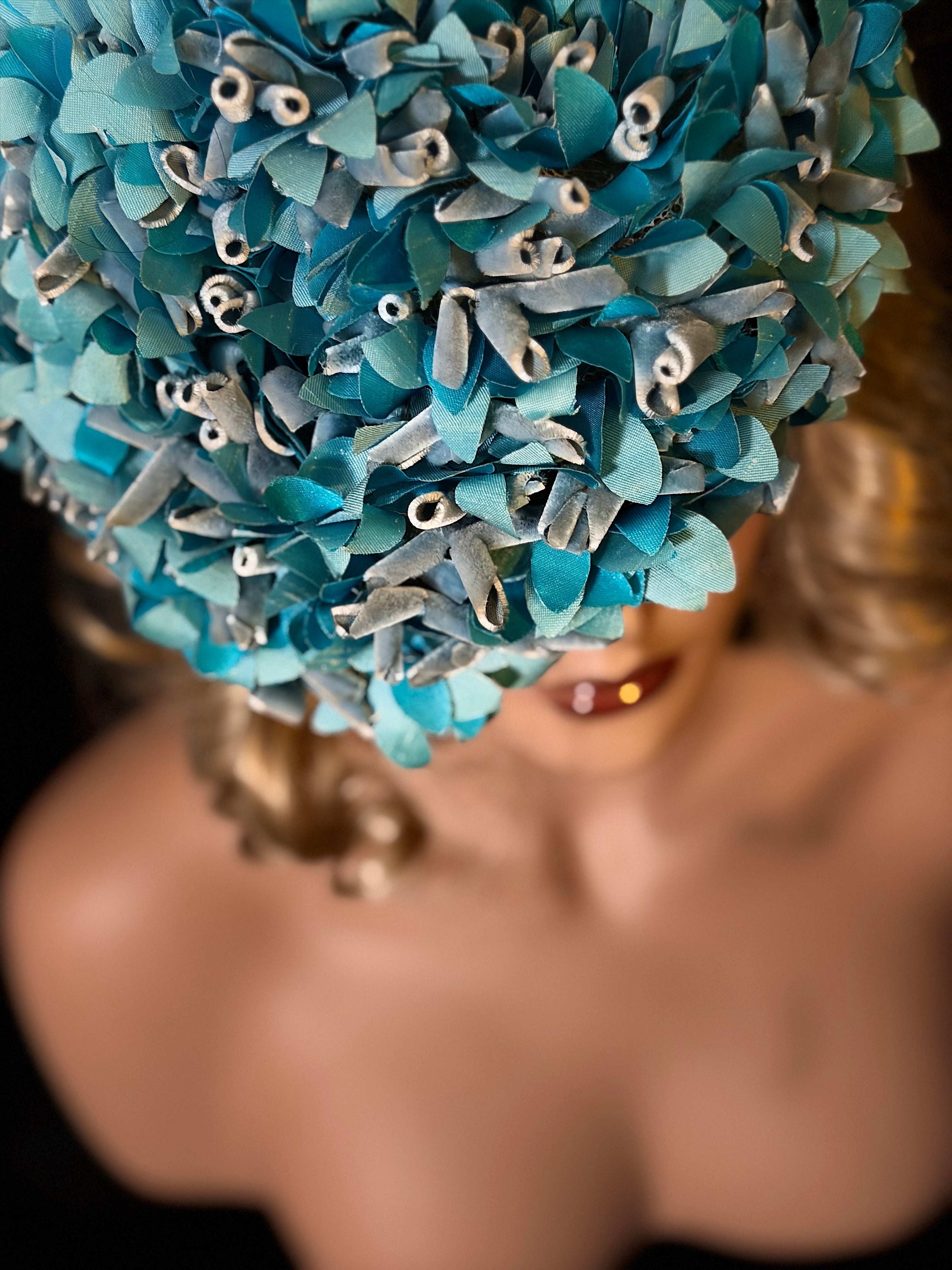 Moray Sculptural Floral Couture Hat - Mid-Century Millinery