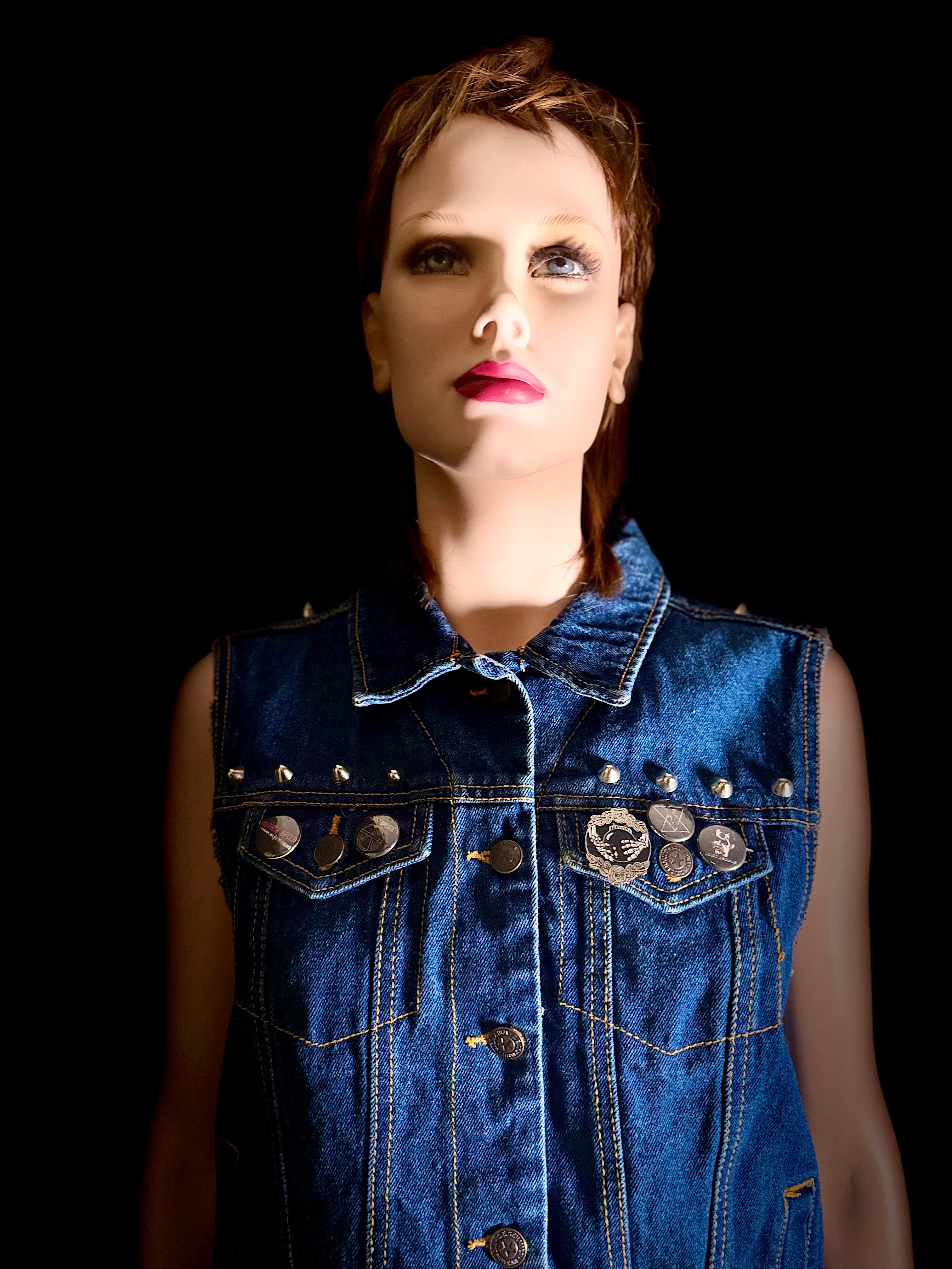 ONE-OF-A-KIND CUSTOM STUDDED DENIM VEST - SOCIAL DISTORTION