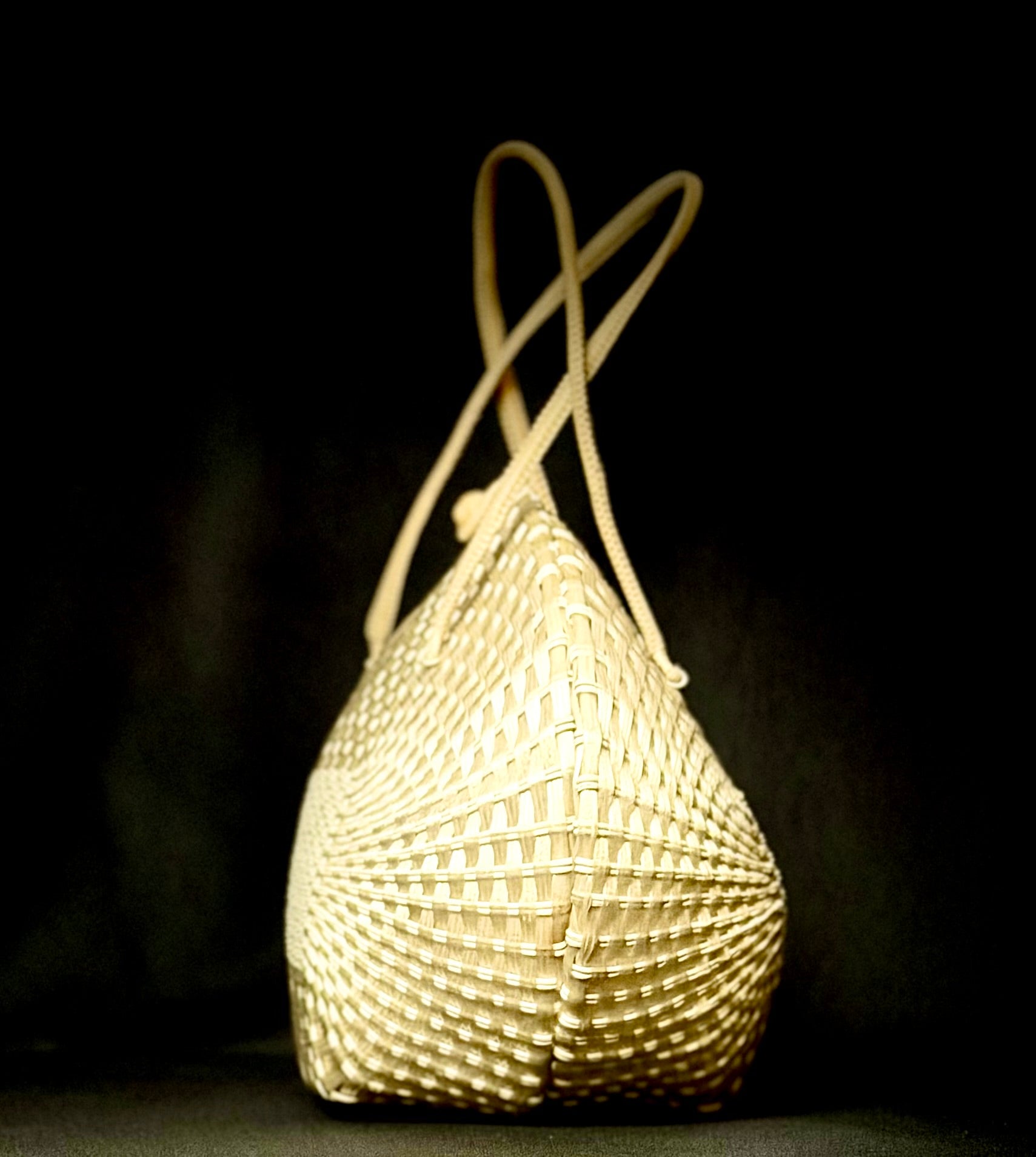 Woven Carryall - 1950s Sculpted Basket Handbag