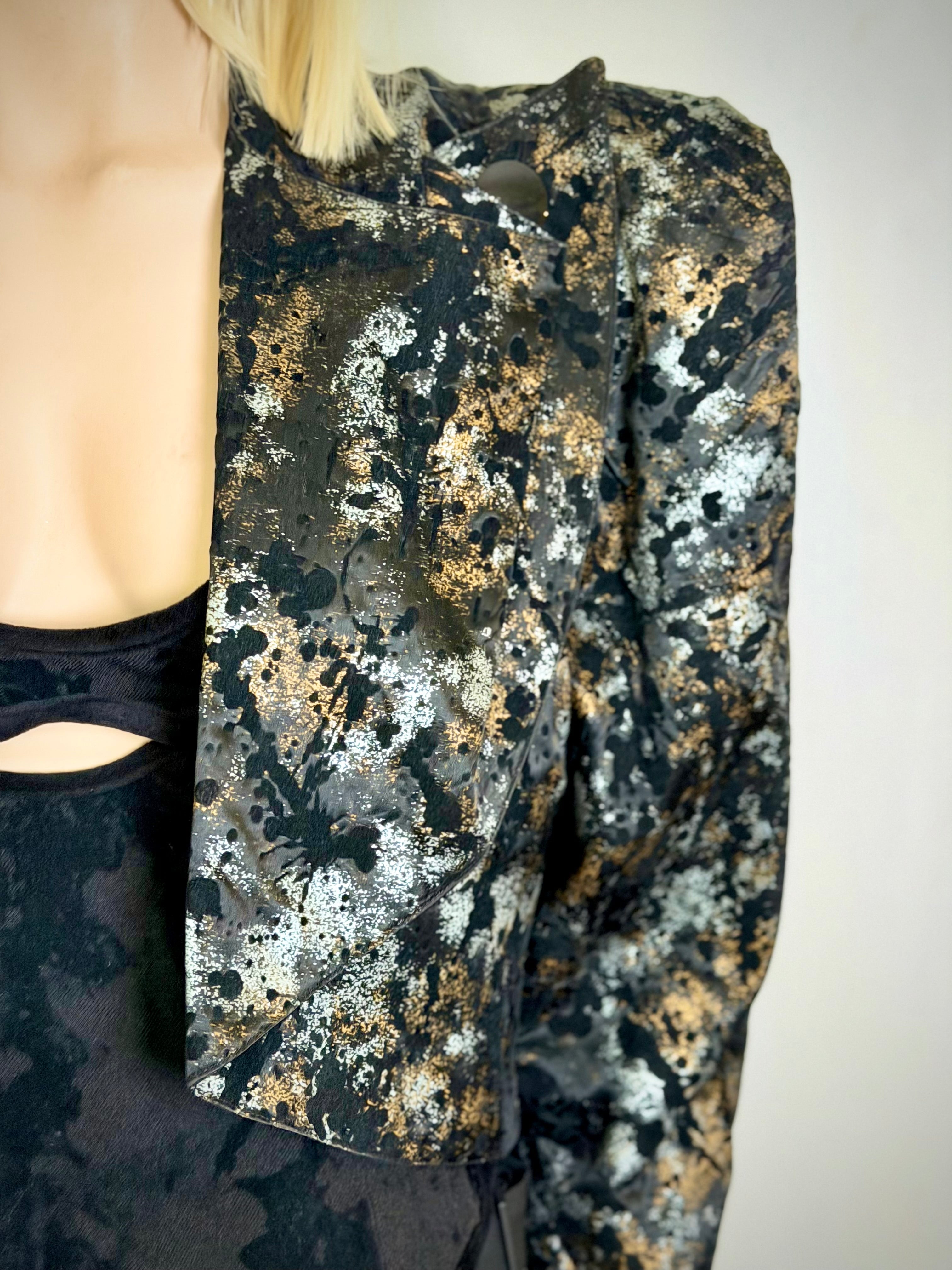 1980s Davi Dan Belgium Brutalist Metallic Jacket