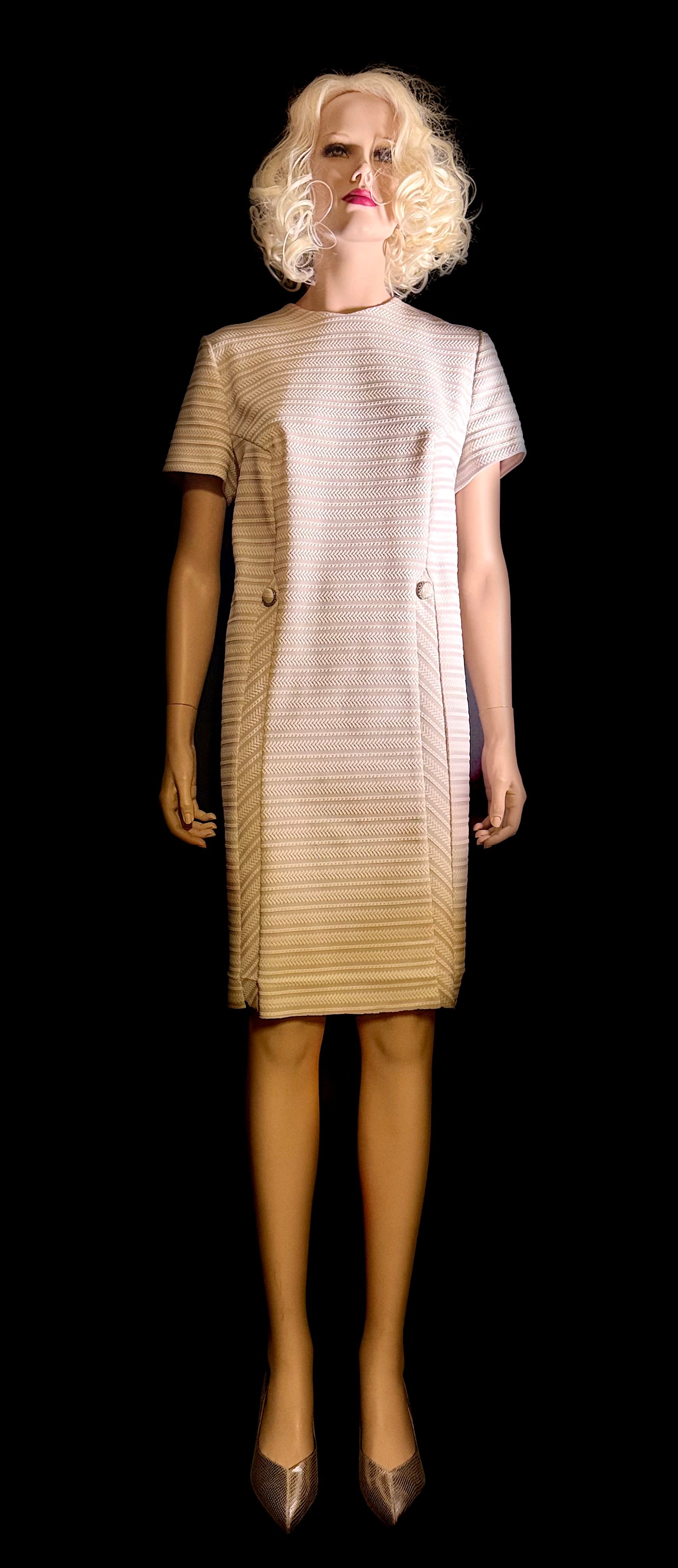 1960s Textured Shift Dress - Like New