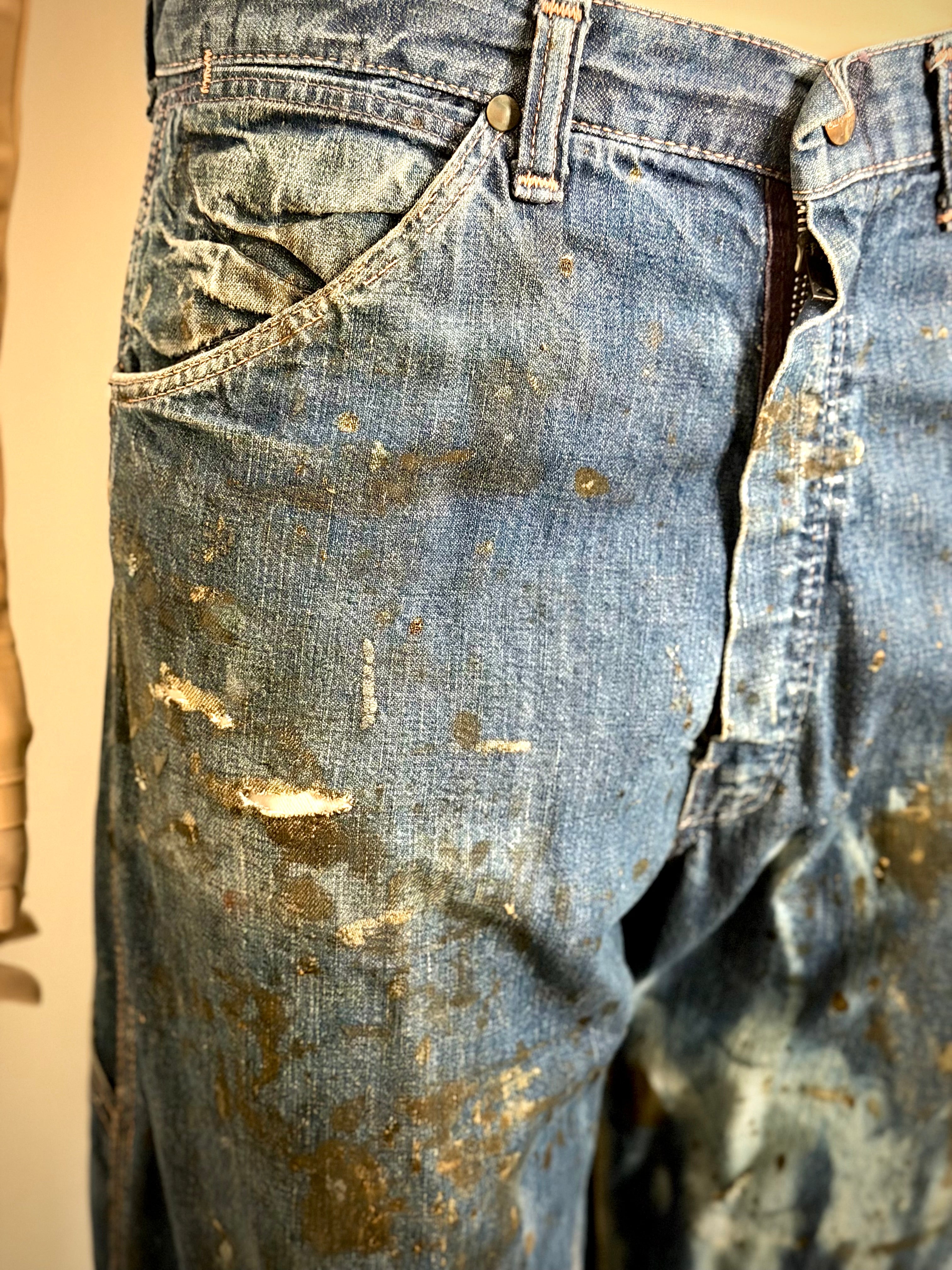 1940s French Artist’s Work Jeans - One-of-a-Kind Archival Wear