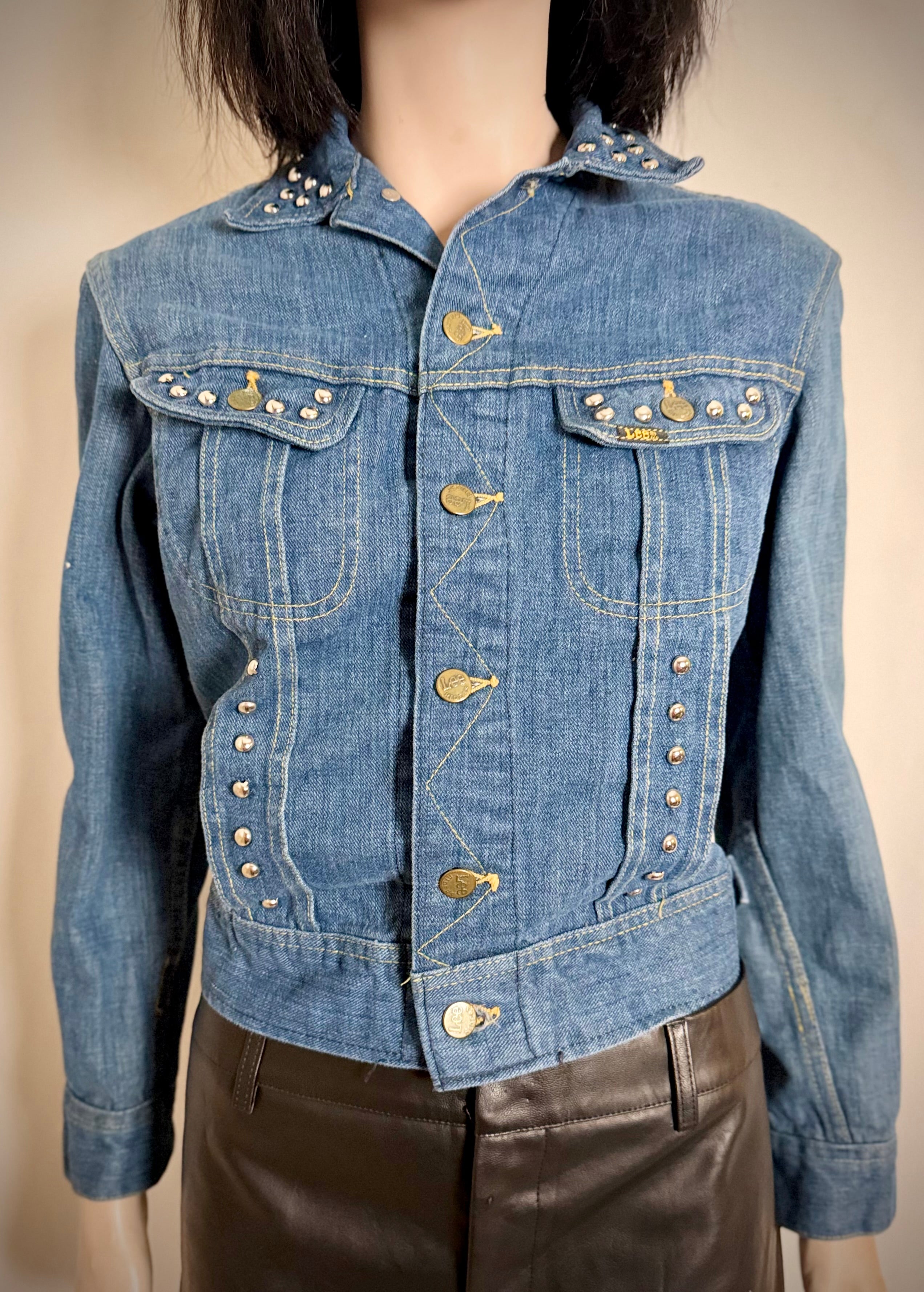 1960s-70s Studded Lee Denim Jacket Union Made USA
