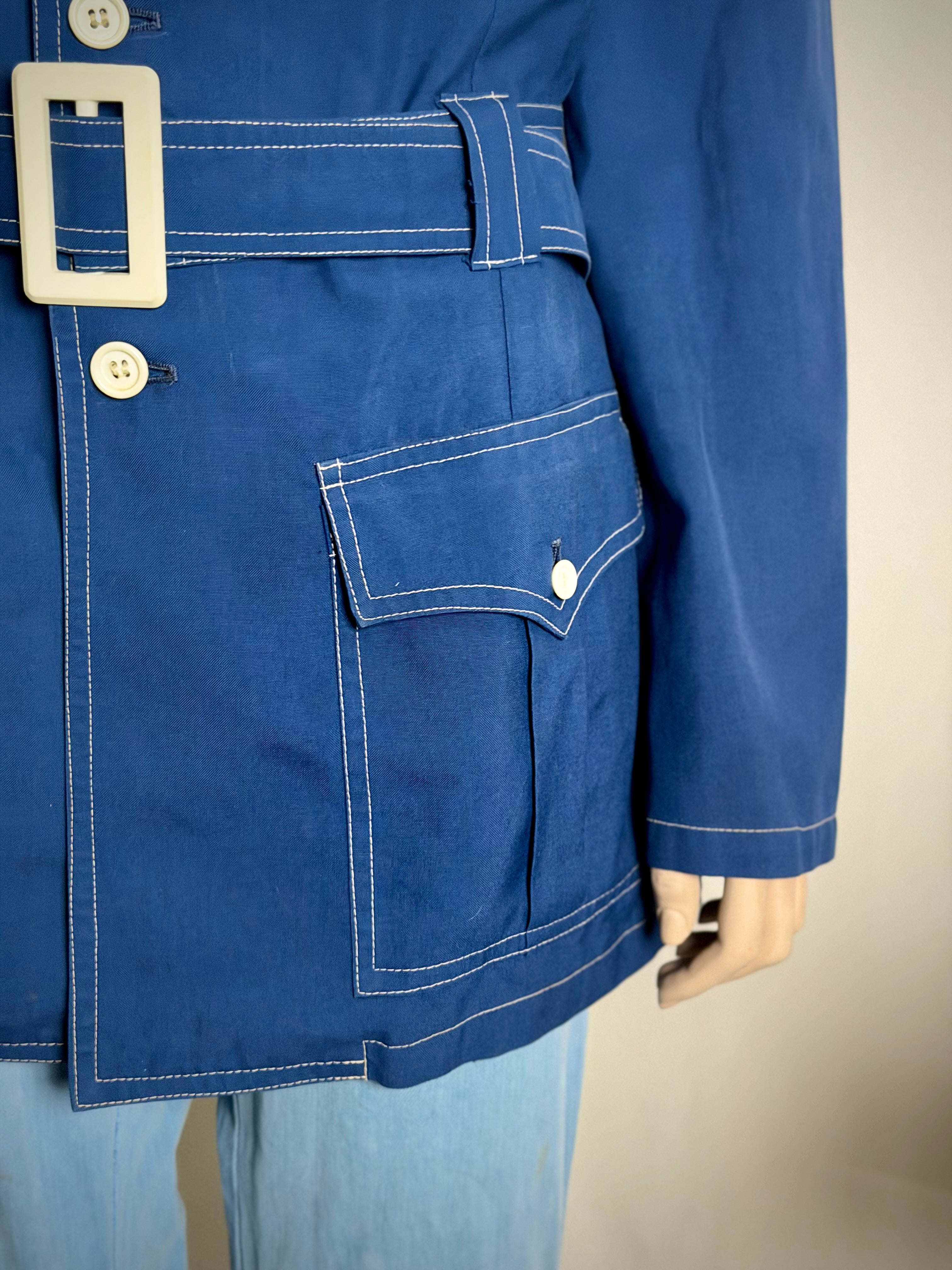 Late 1960s–Early 1970s Blue Utility | Safari Jacket