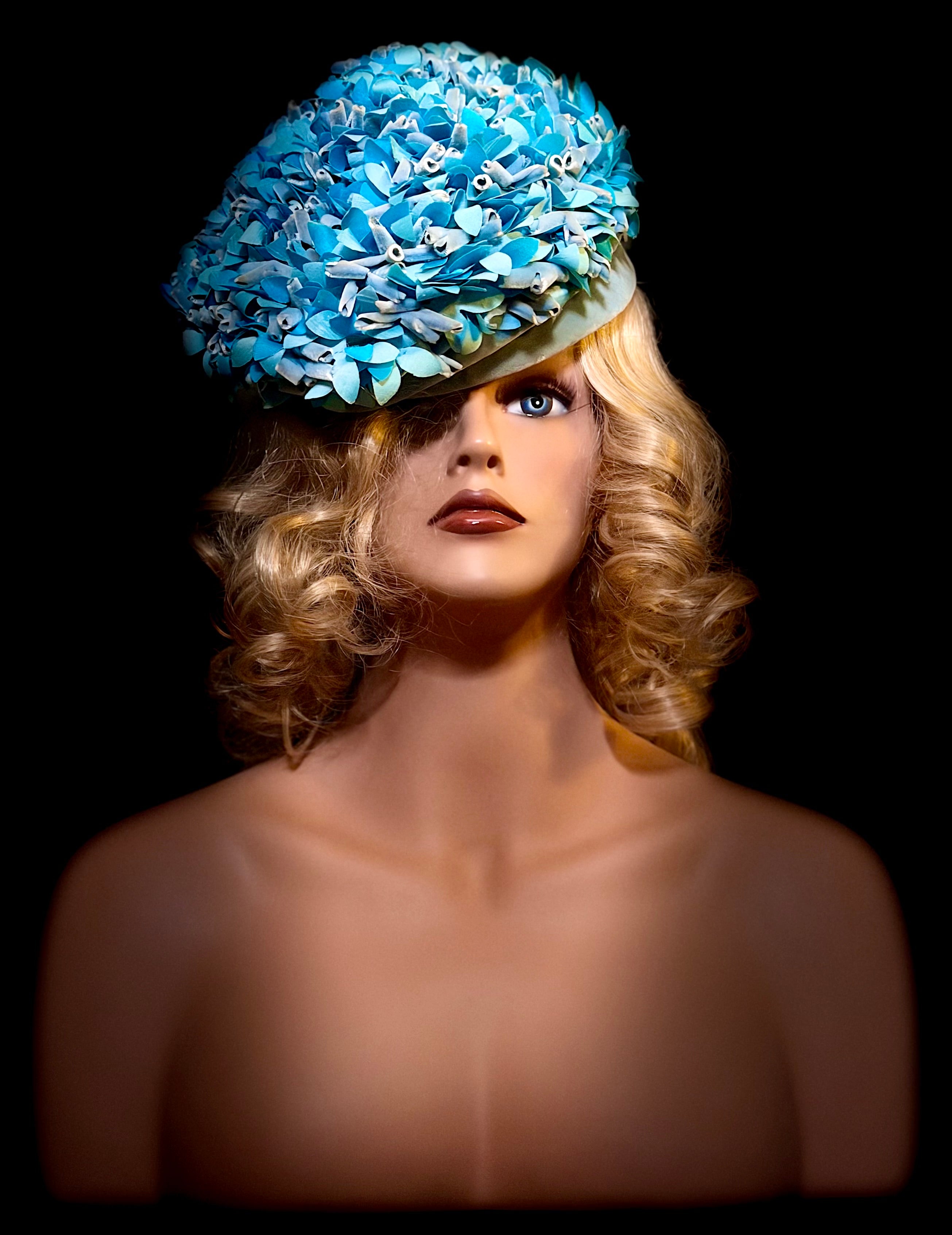 Moray Sculptural Floral Couture Hat - Mid-Century Millinery