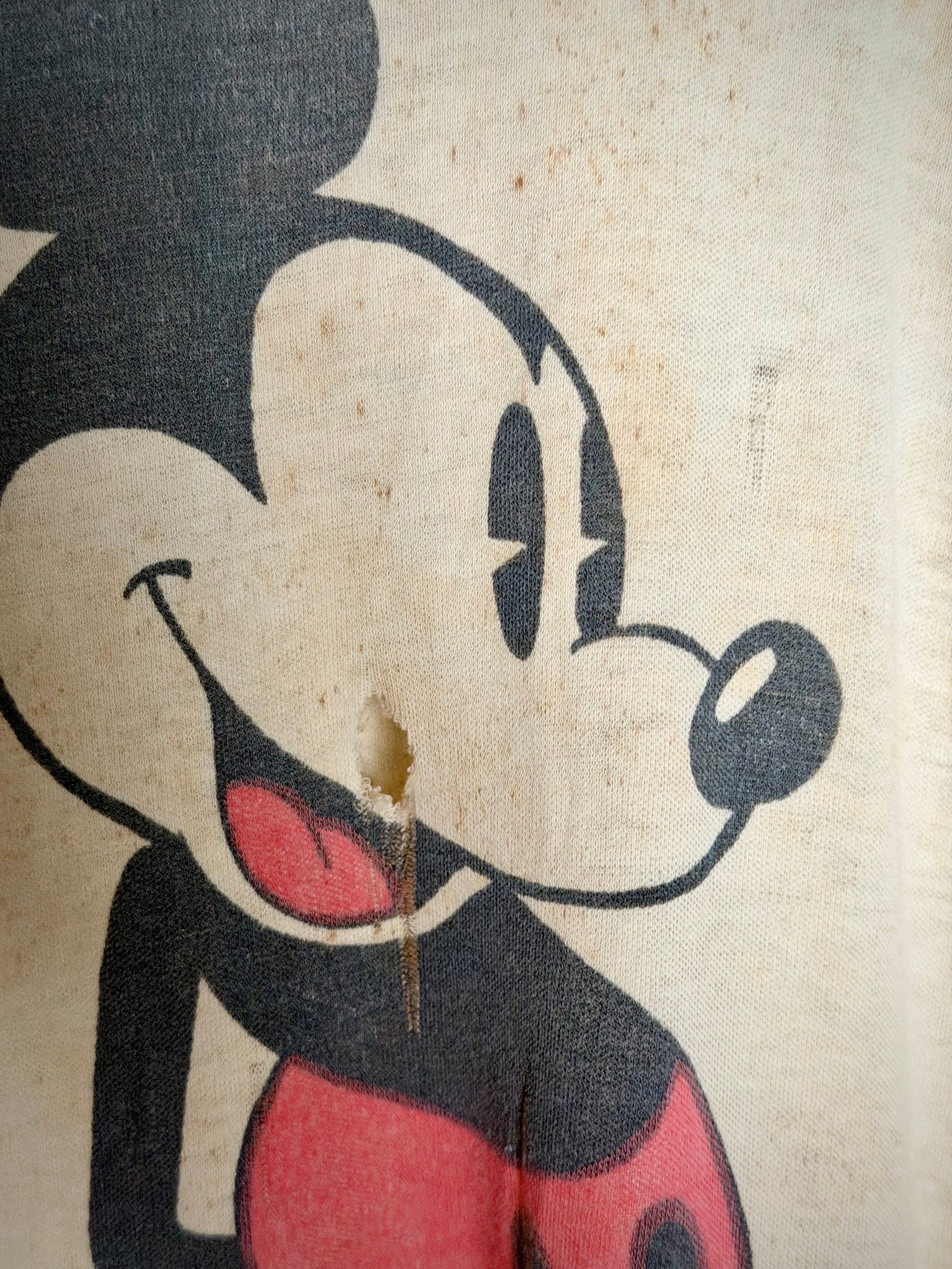 Rare Early 1960s Walt Disney Productions Mickey Mouse Ringer Tee
