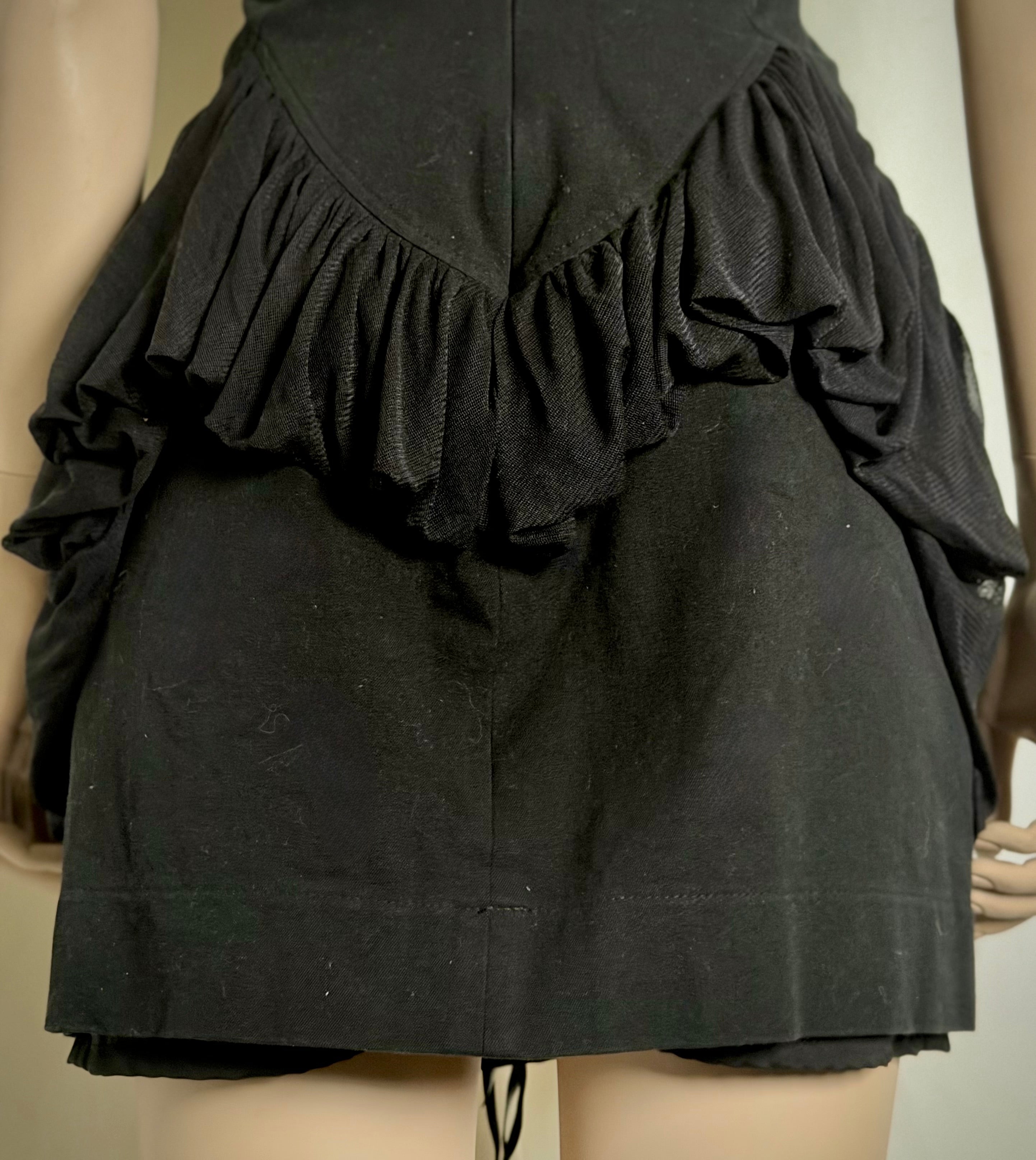 Mala Brajkovic Sculptural Black Corset Dress With Bustle