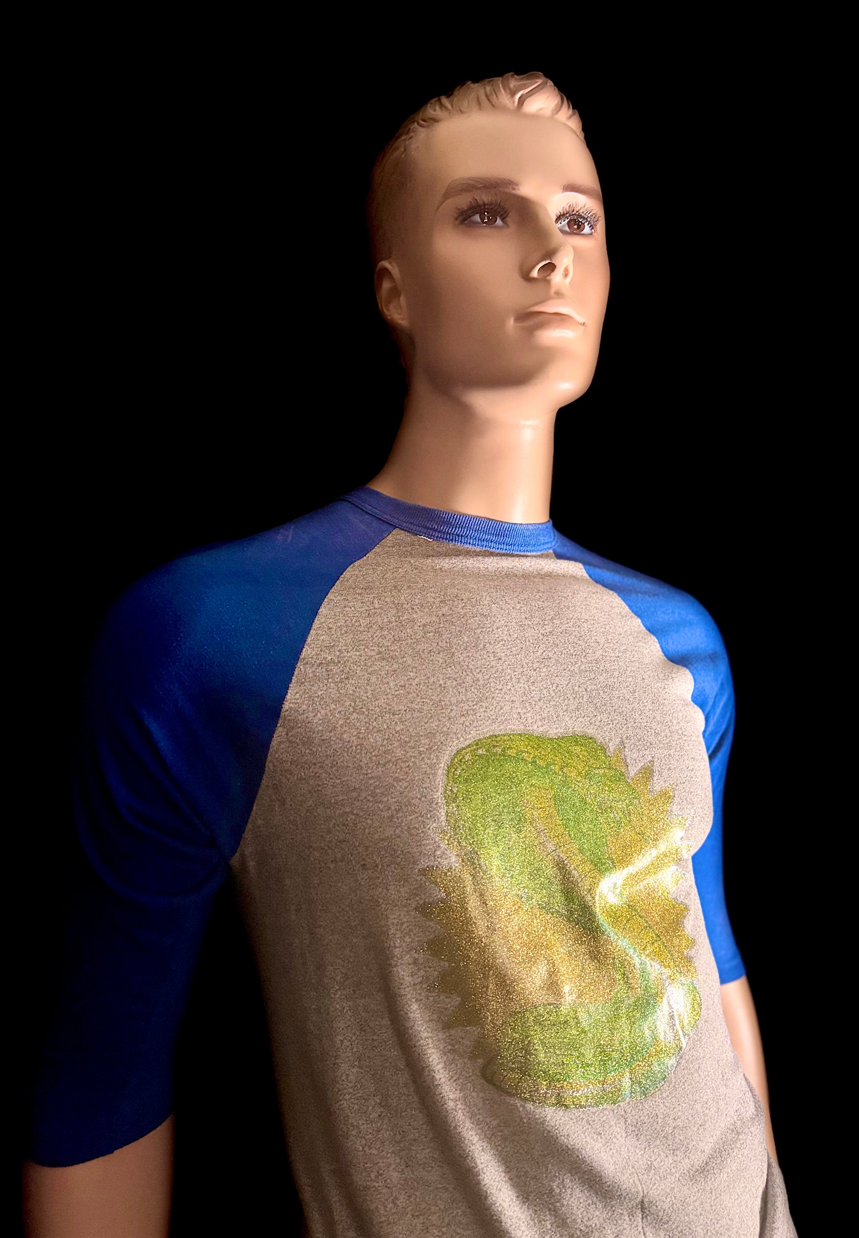 1970s Glitter Graphic Raglan Tee- Unisex