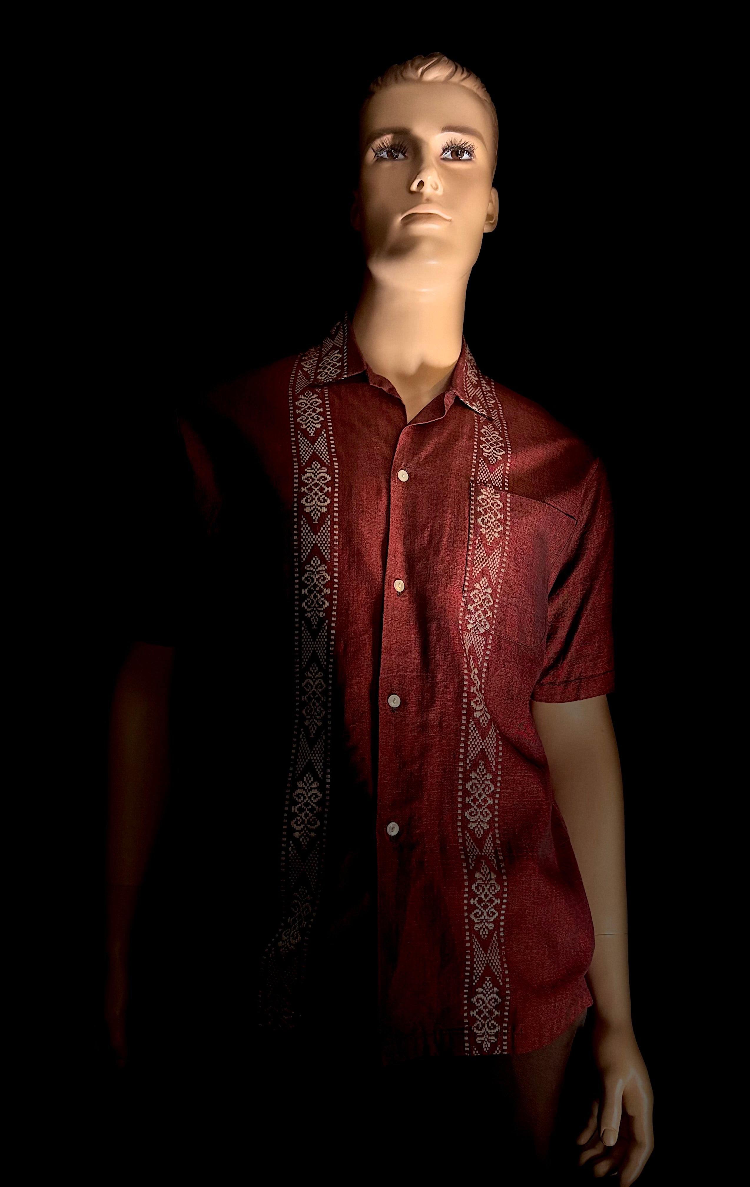 Vintage 1970s Heavy Cotton Embroidered Shirt - Made in Thailand (Mint Condition)