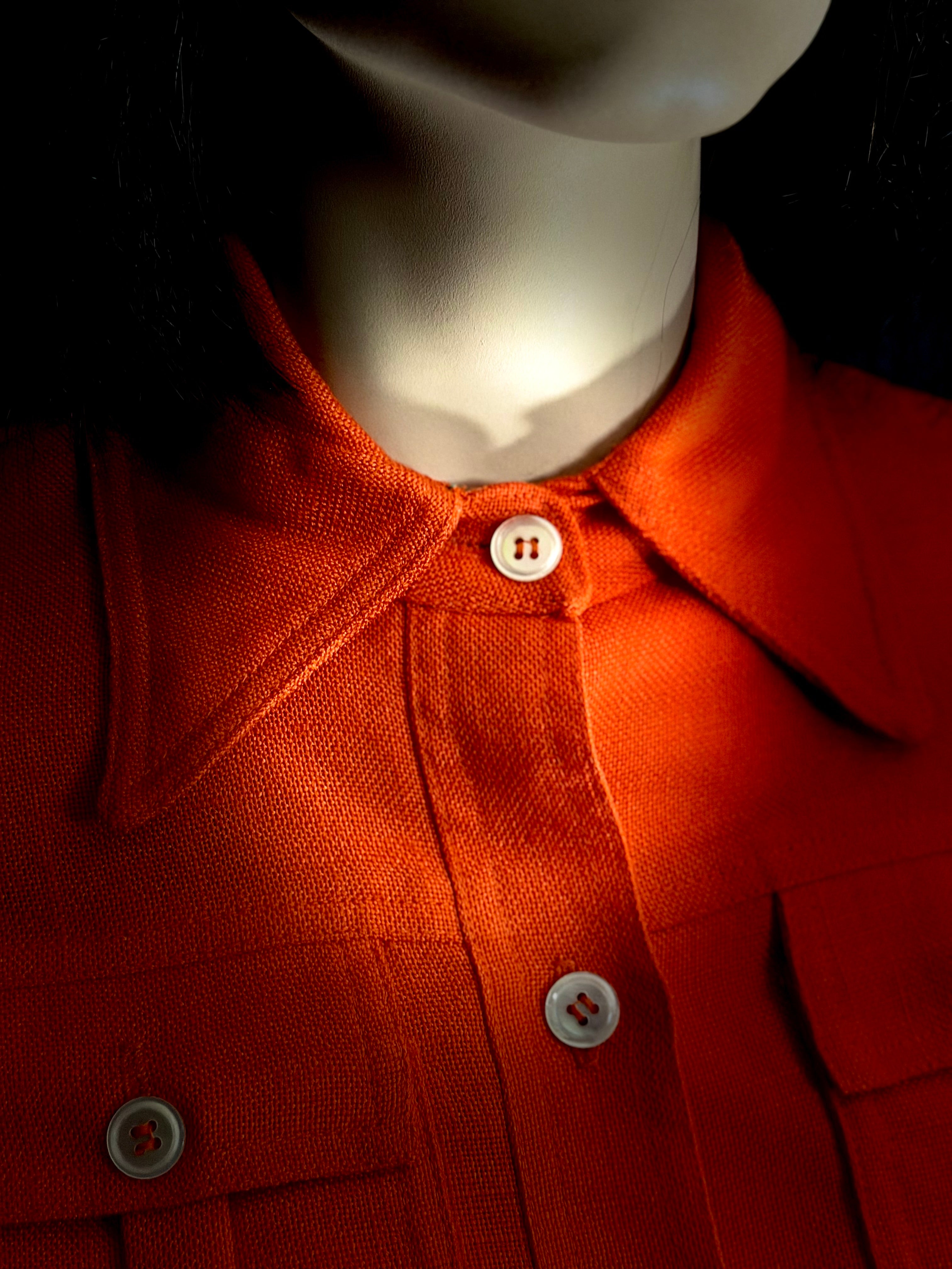 Vintage 1960s Burnt Orange Cotton Utility Shirt – John Meyer | Mint Condition
