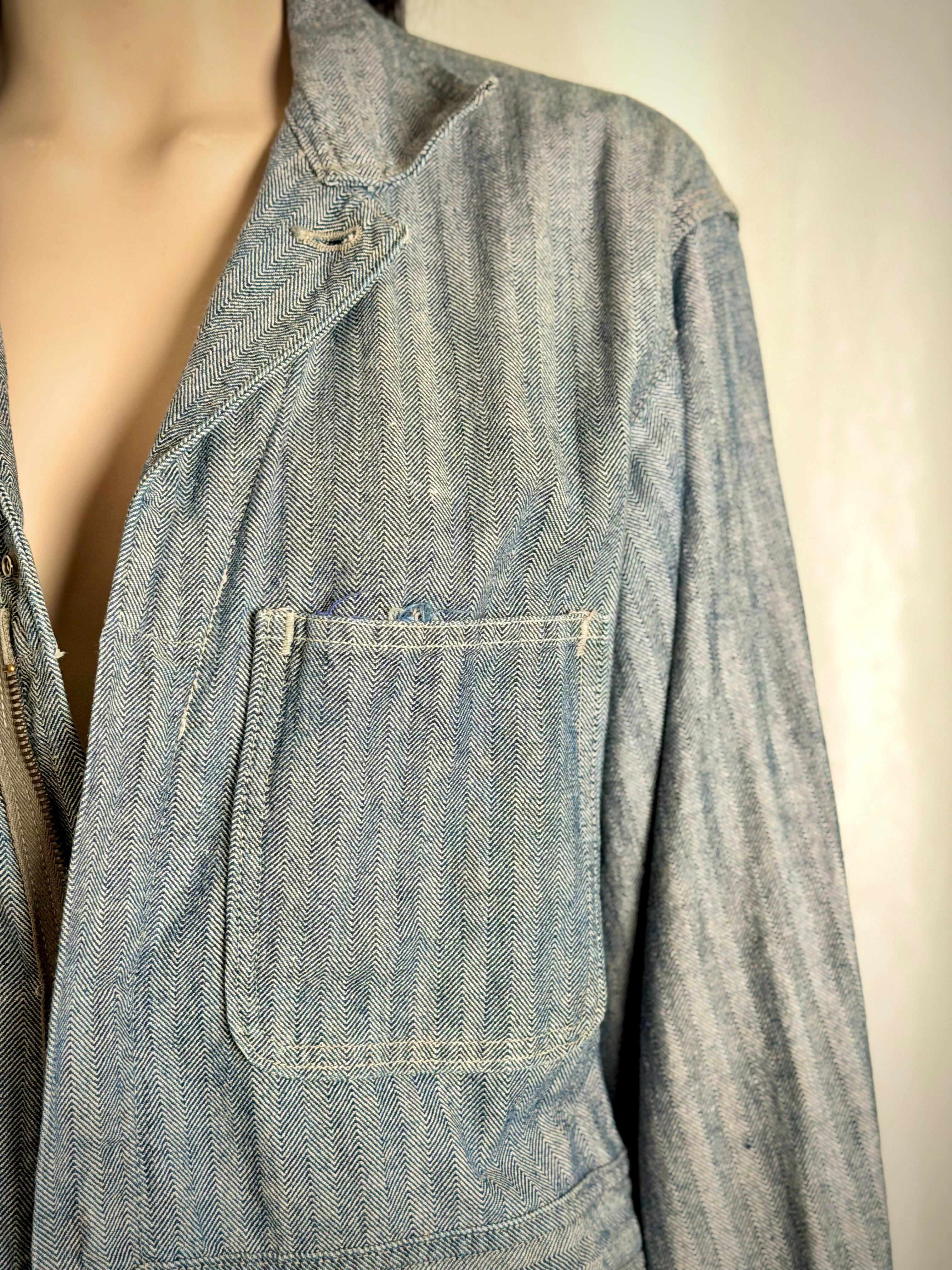1960s USA Striped Workwear Overalls - Unisex