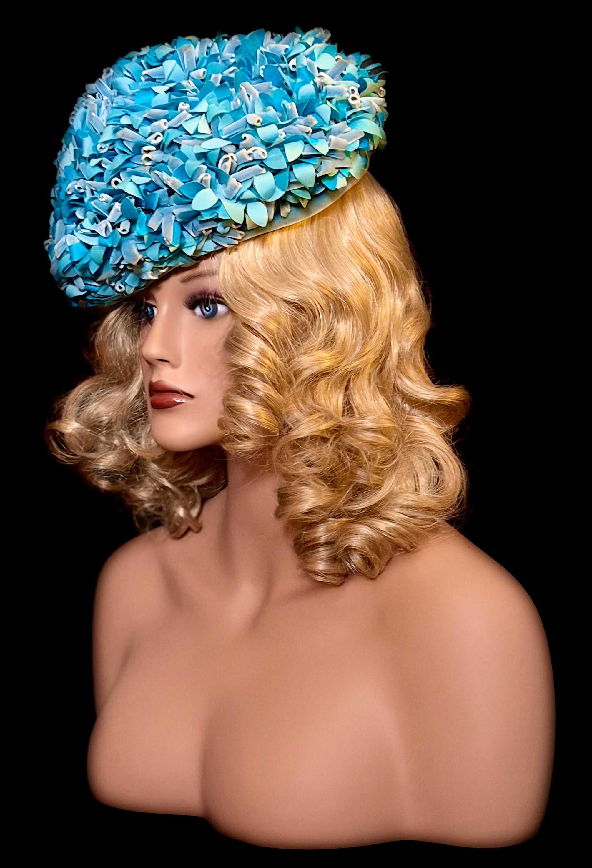 Moray Sculptural Floral Couture Hat - Mid-Century Millinery