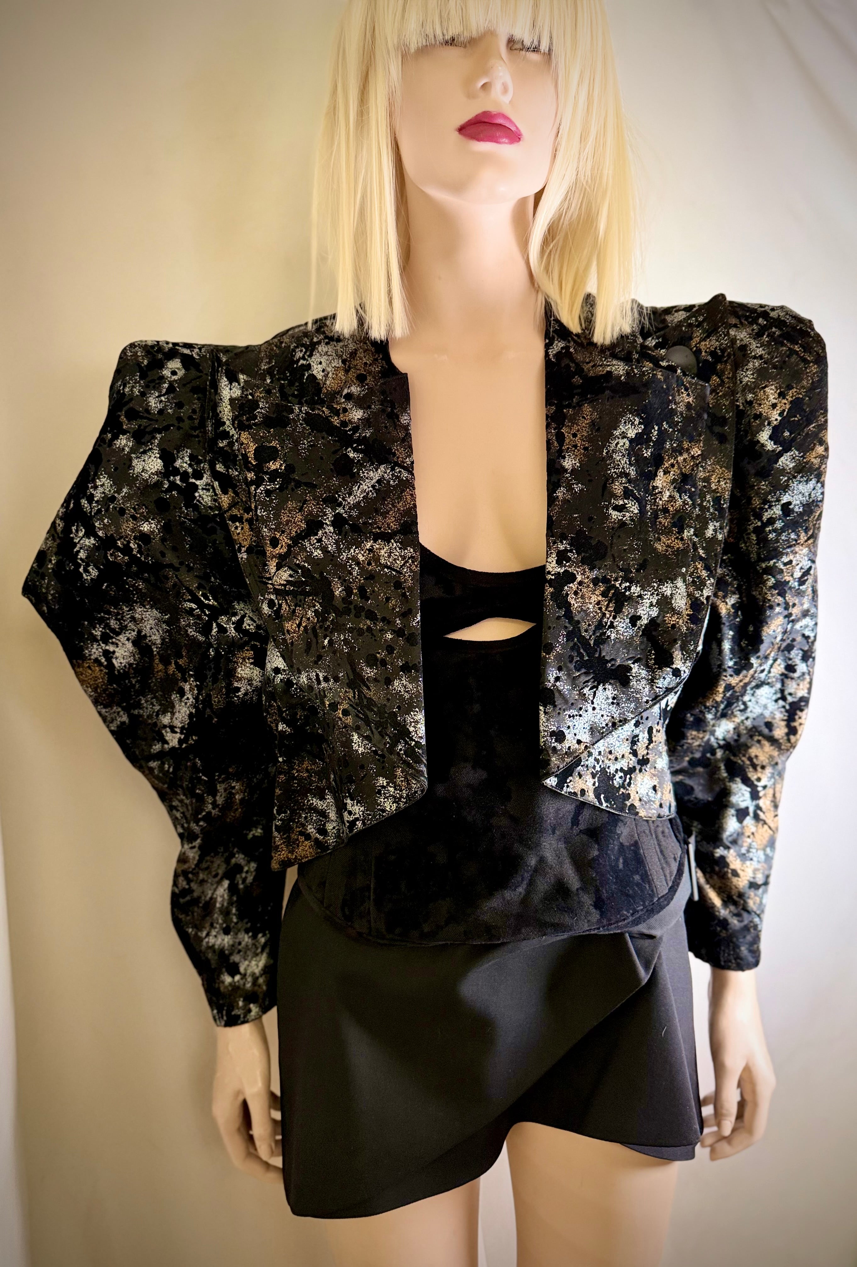 1980s Davi Dan Belgium Brutalist Metallic Jacket