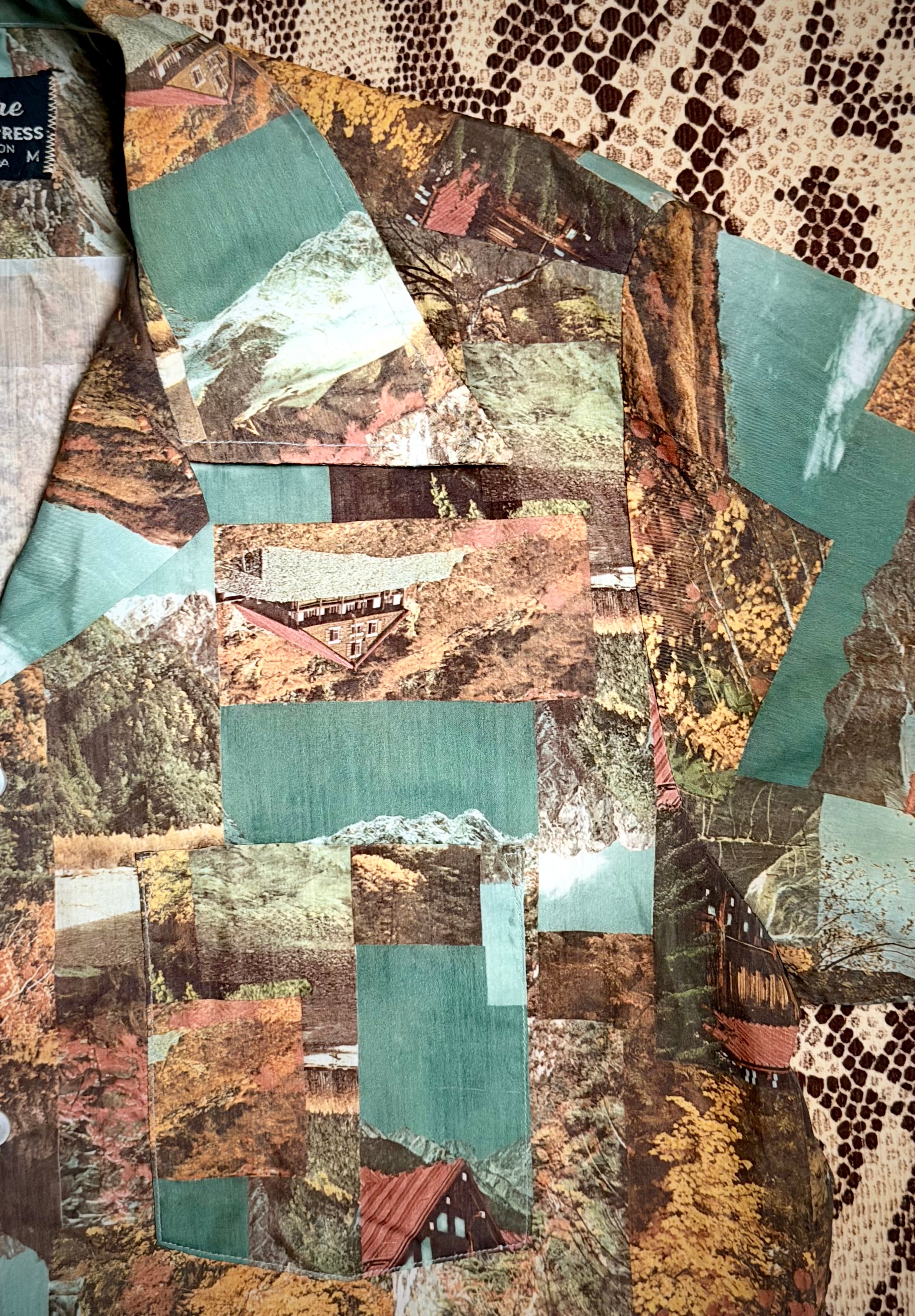 1960s–70s Vintage Australian-Made Scenic Landscape Shirt | Permanent Press