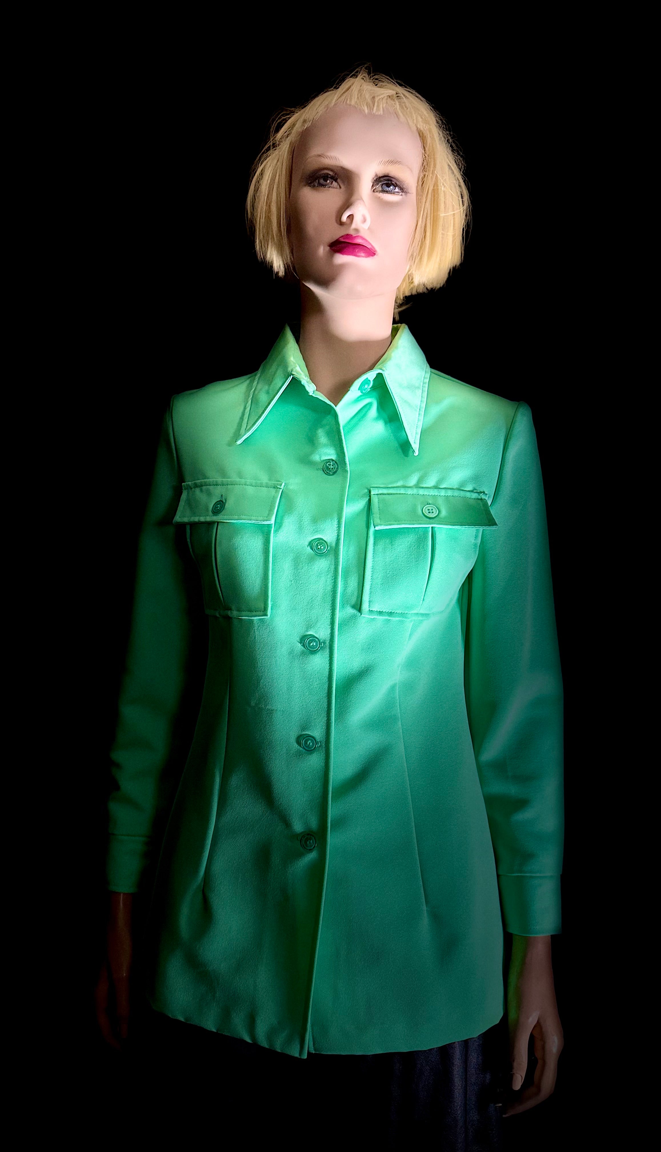 Mint Utility Shirt-Jacket | Vintage Contemporary Cut