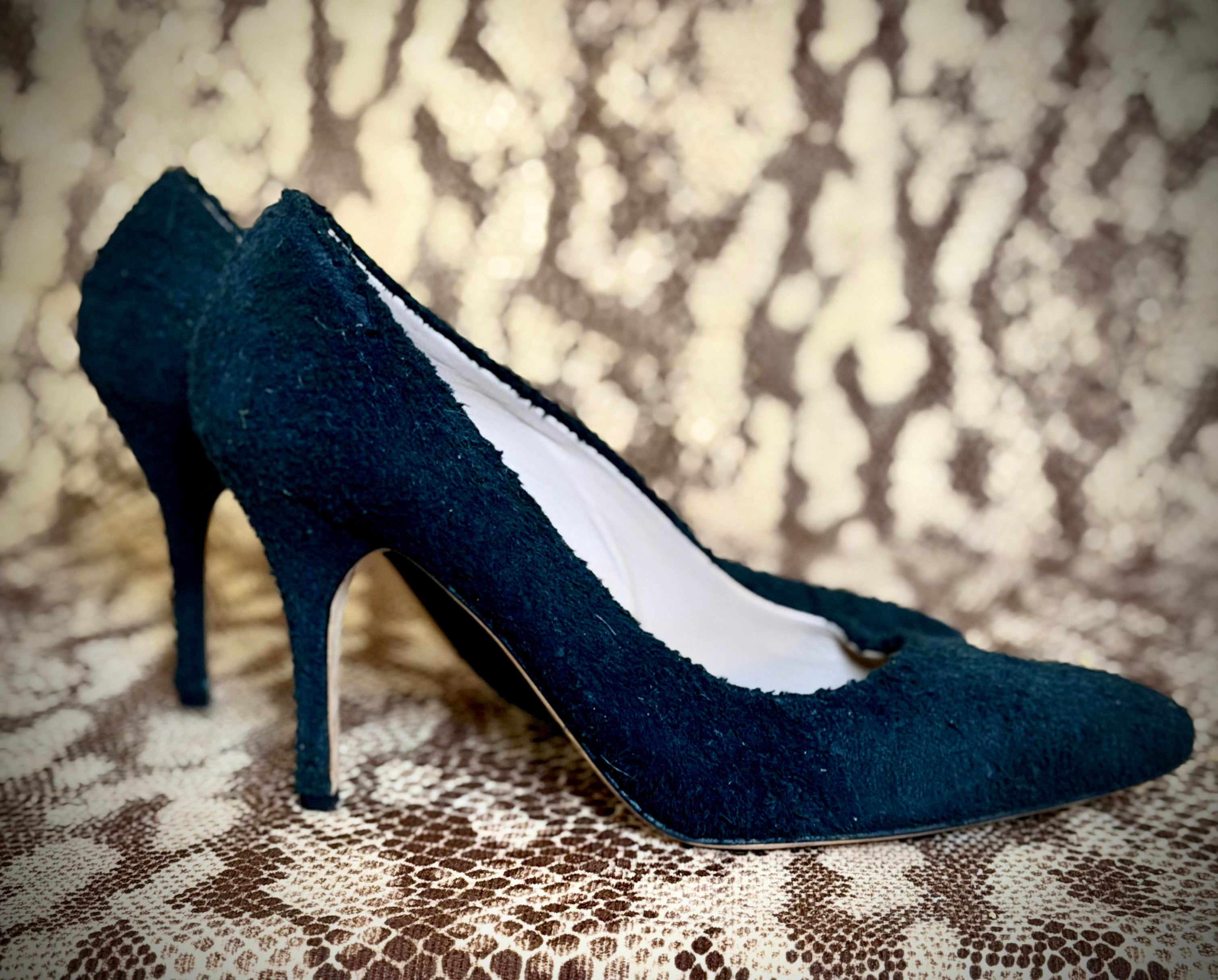 Helmut Lang Textured Haircalf Pumps | Made In Italy