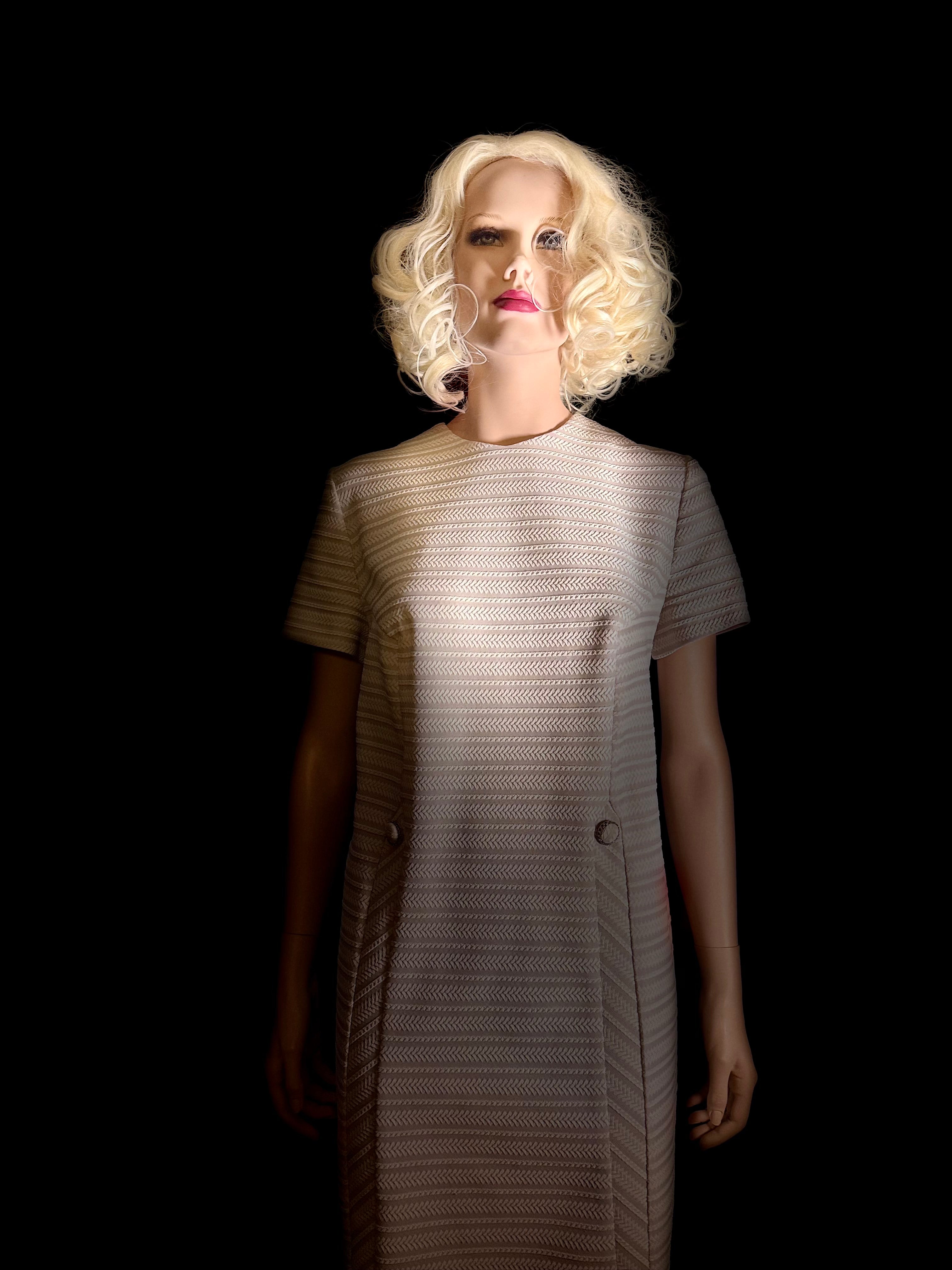 1960s Textured Shift Dress - Like New