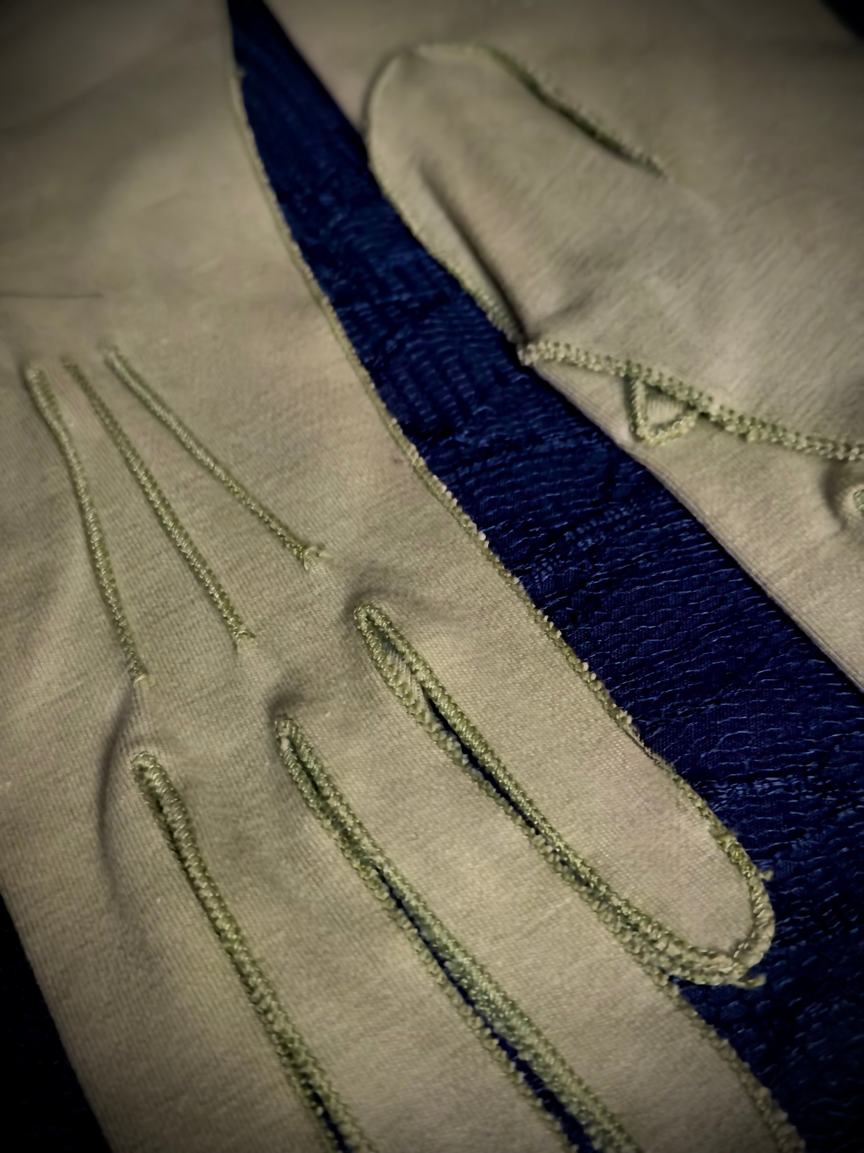 1950s Olive Velvet Evening Bag and Sage Gloves - Mid-Century Cocktail Set