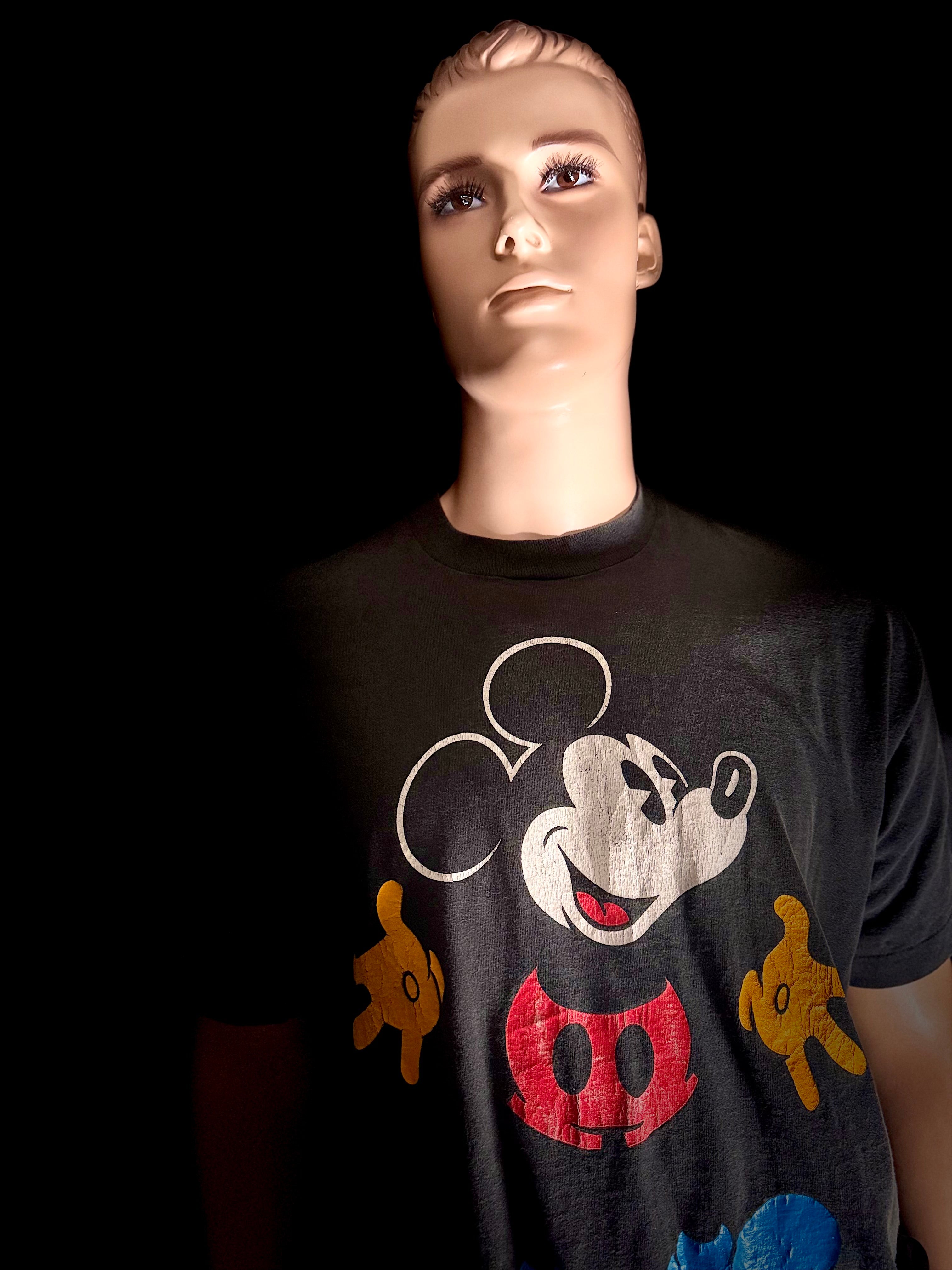 Vintage Mickey & Co. Disney T-Shirt - Faded Black (Late 80s / Early 90s)