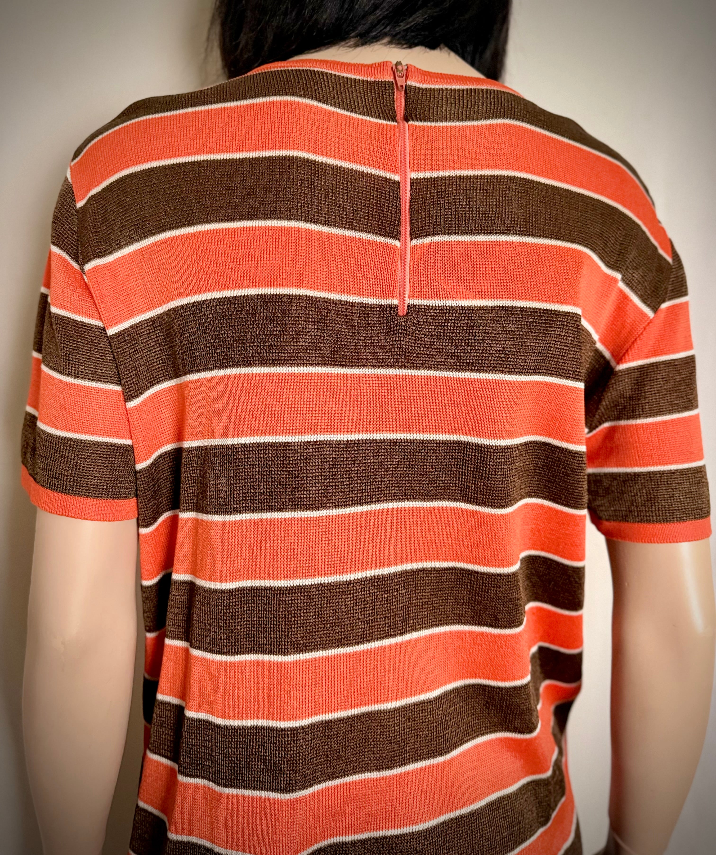 1960s-70s Semi-Sheer Mod Knit Top