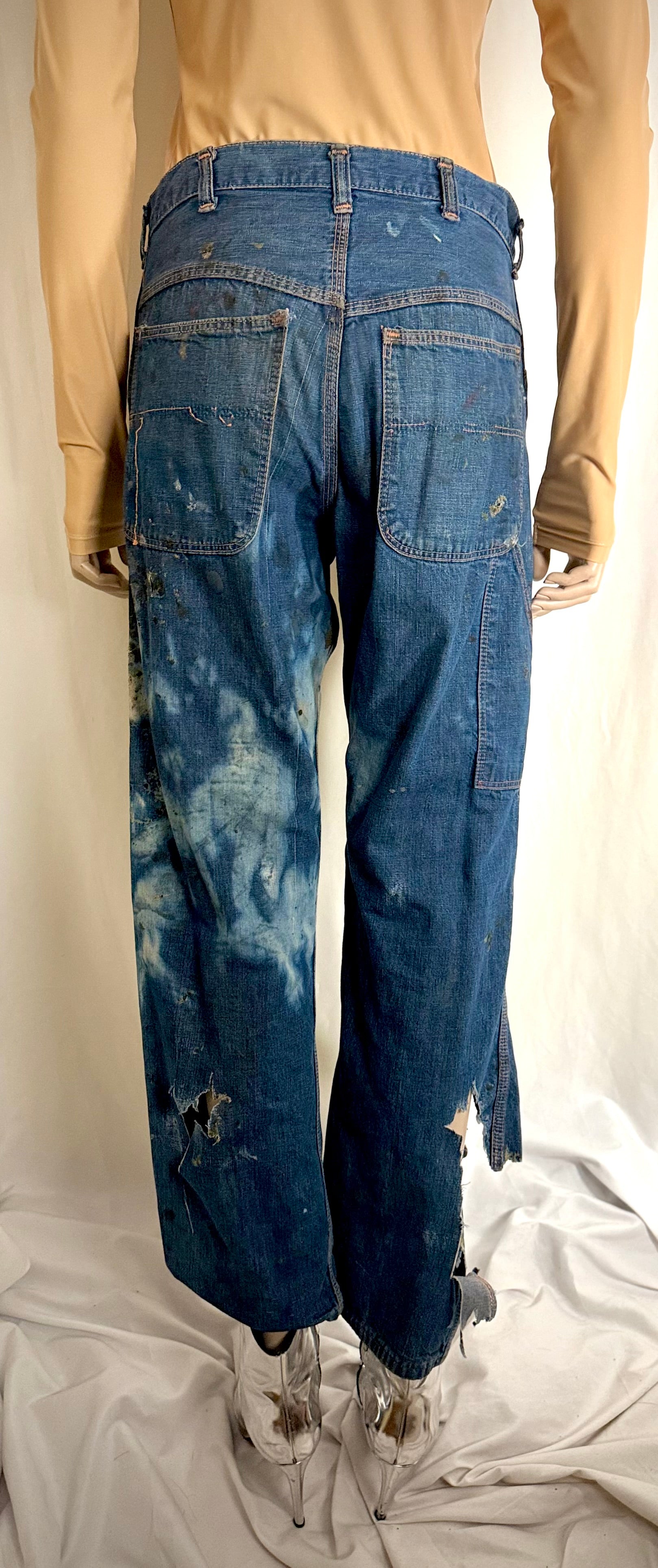 1940s French Artist’s Work Jeans - One-of-a-Kind Archival Wear