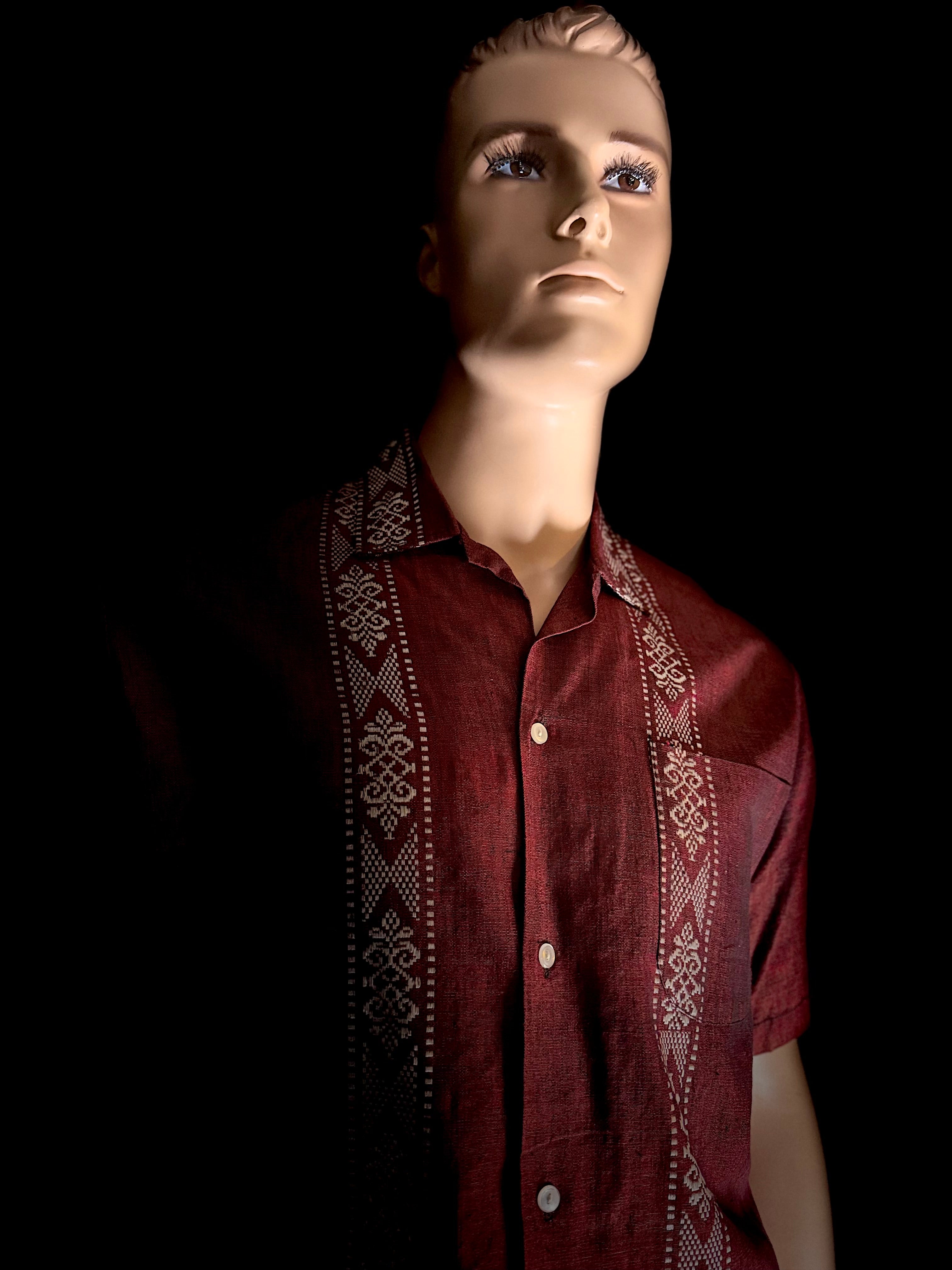 Vintage 1970s Heavy Cotton Embroidered Shirt - Made in Thailand (Mint Condition)