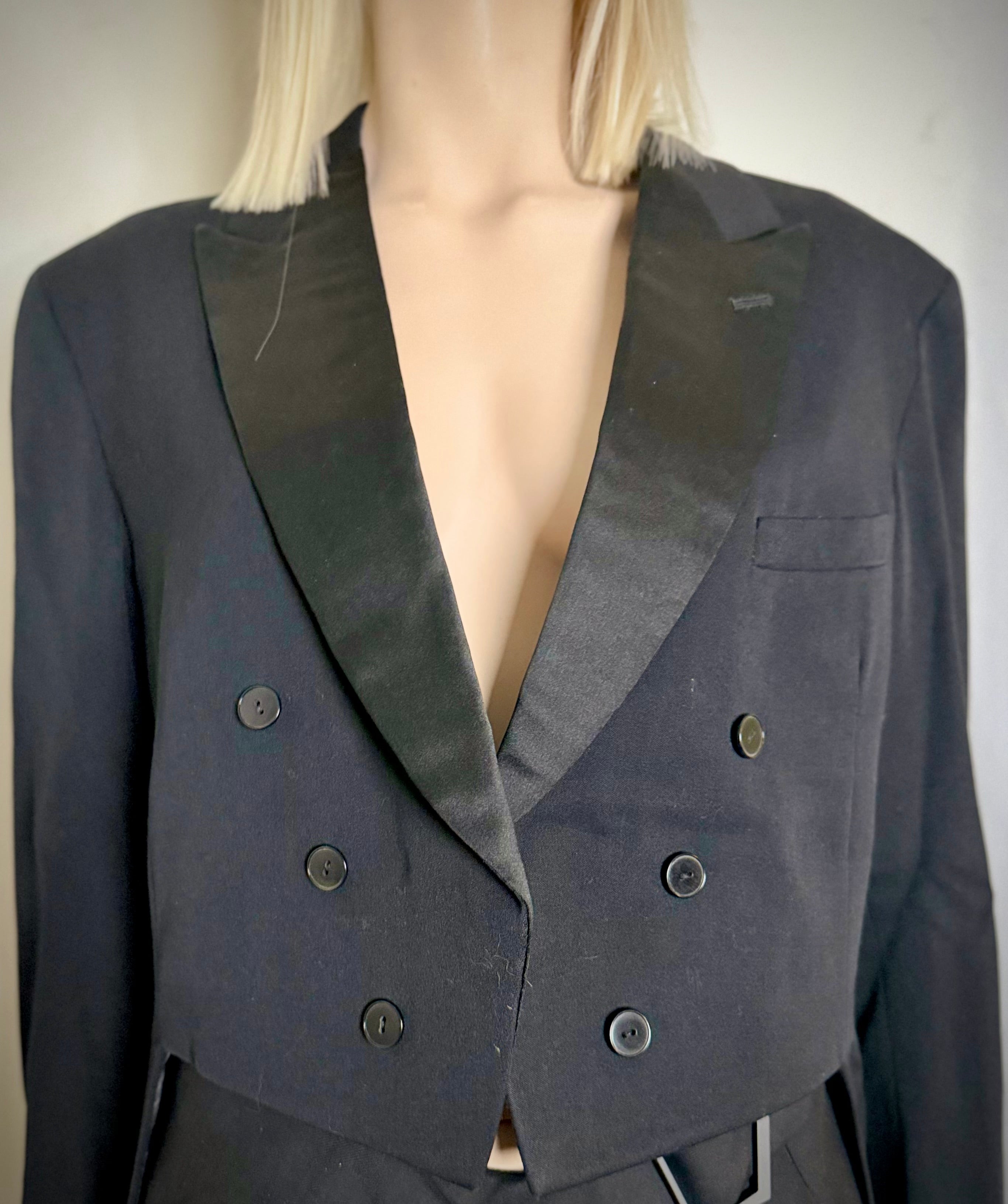 1970s European Tailored Tuxedo Tailcoat Jacket