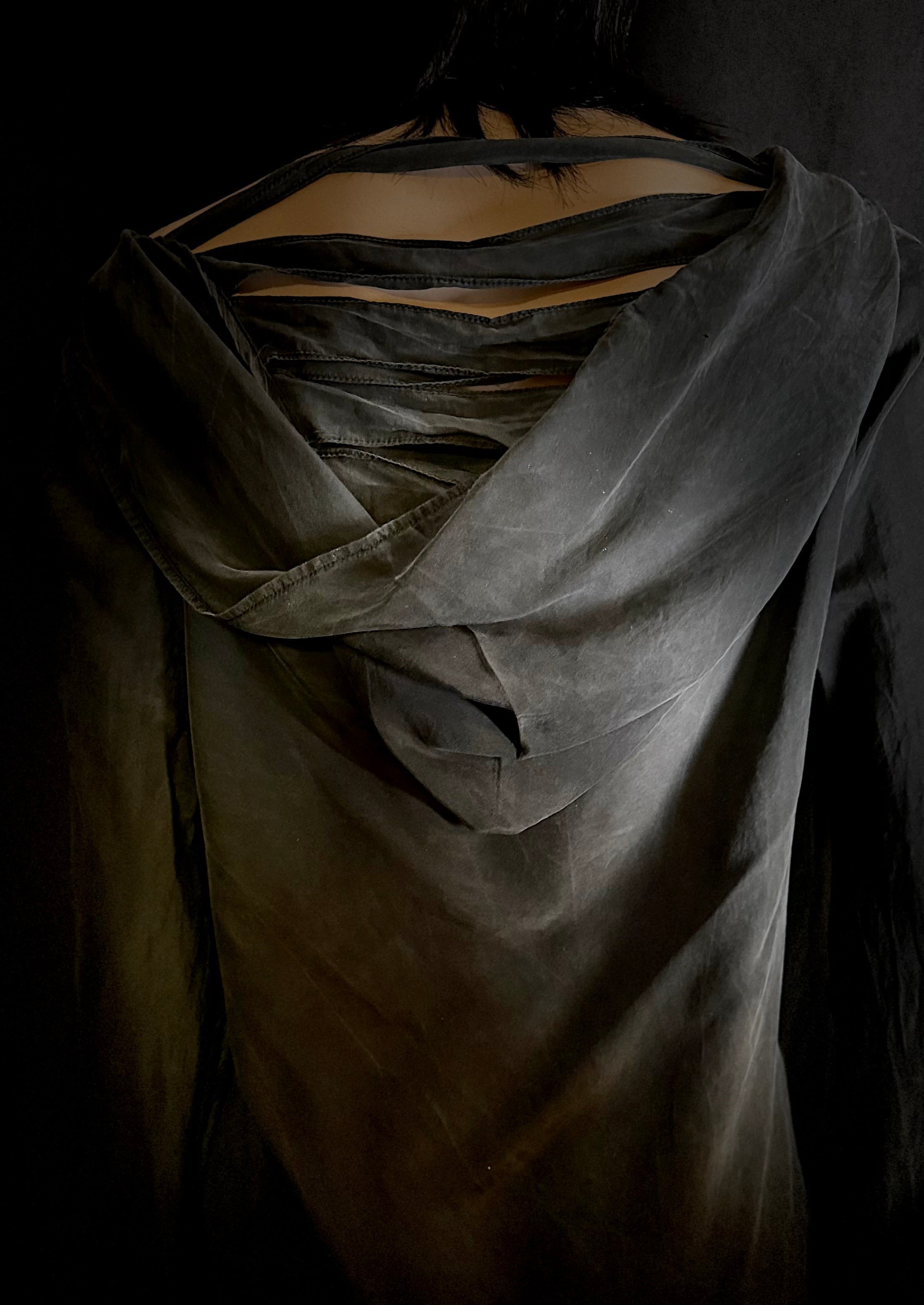 Zambesi Pure Silk Long-Sleeve Slit Top / Tunic