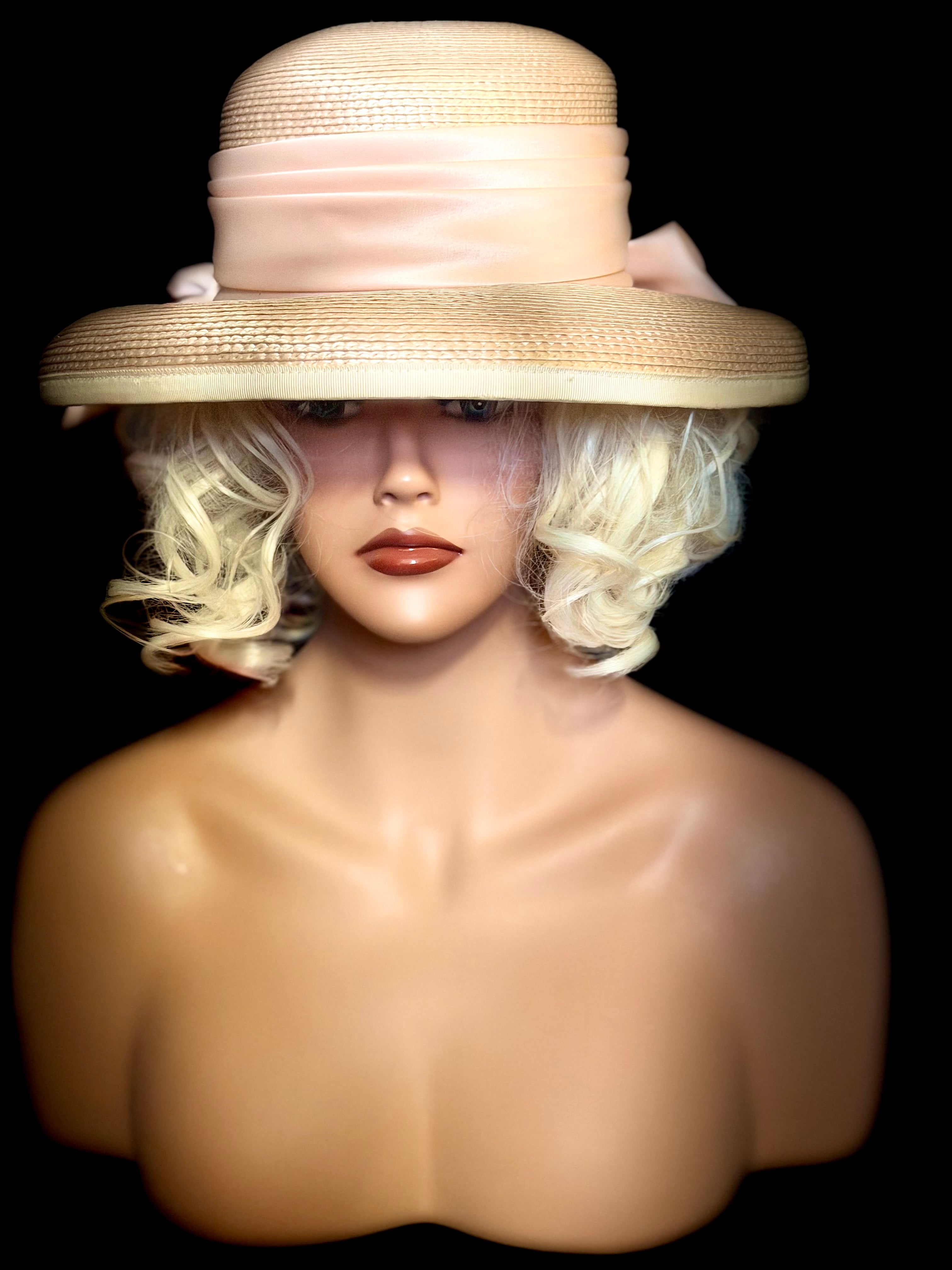 Late 1950s / Early 1960s Straw Hat with Satin Bow
