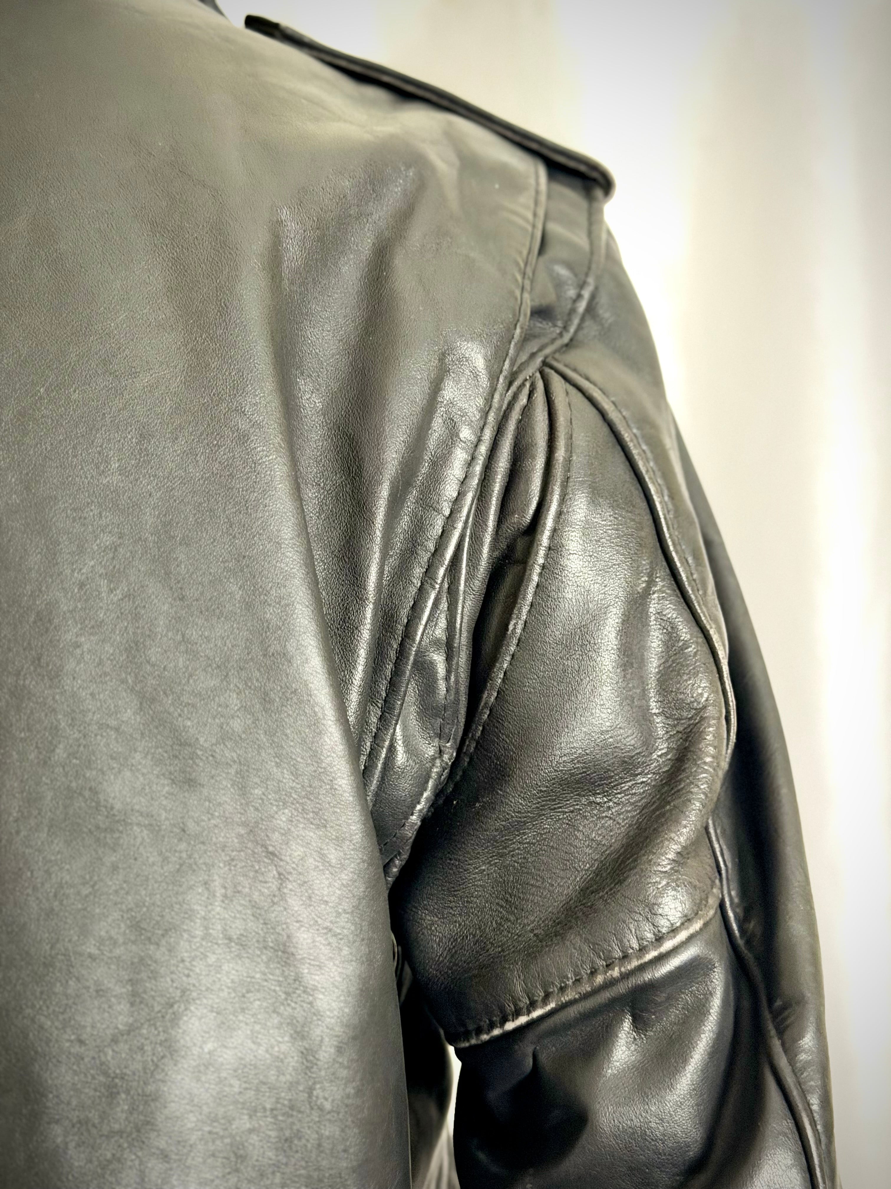 Authentic Vintage Schott NYC Perfecto Leather Motorcycle Jacket Made in the USA.